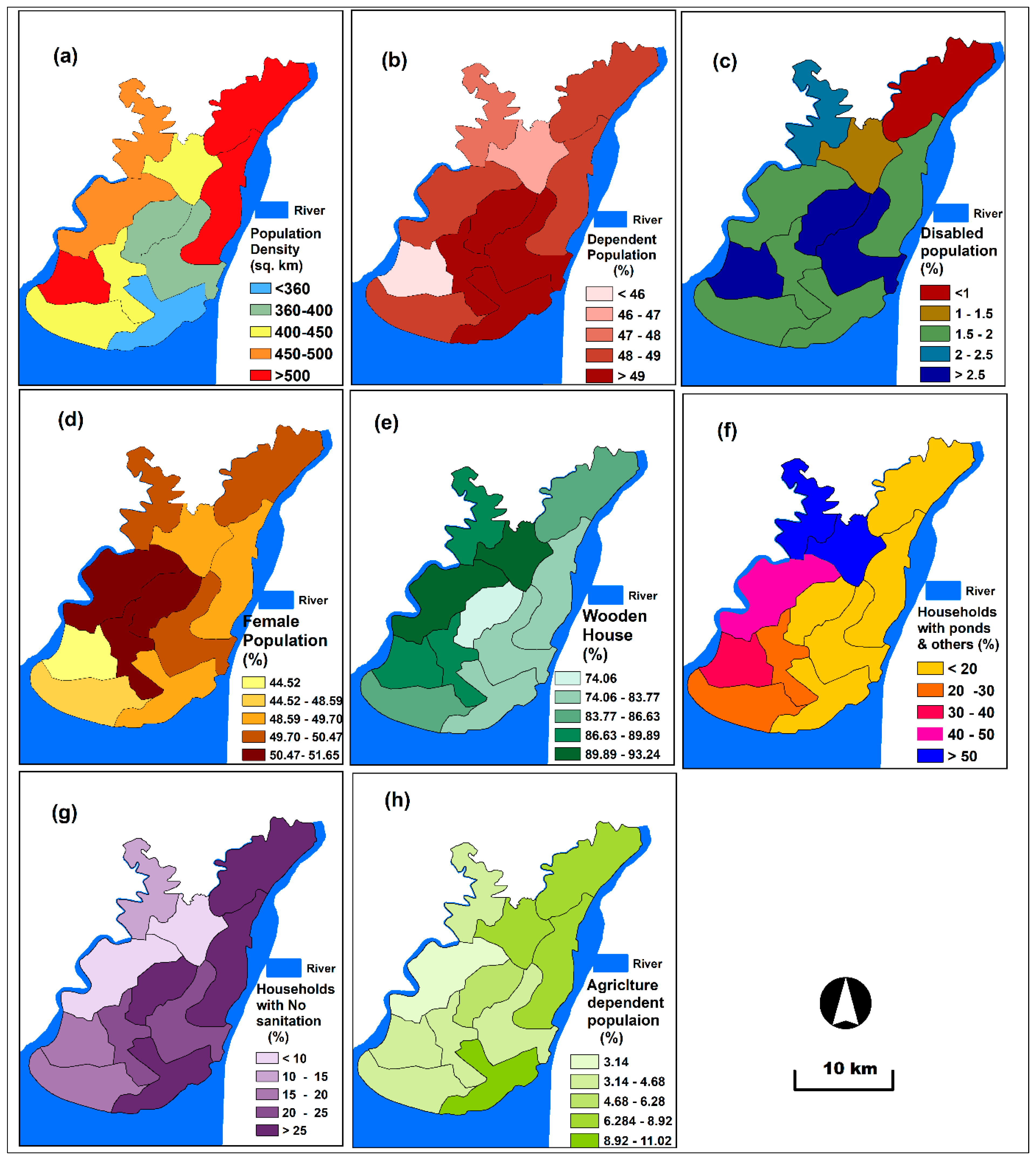 Sensors Free Full Text Assessing Spatial Flood Vulnerability At Kalapara Upazila In Bangladesh Using An Analytic Hierarchy Process Html