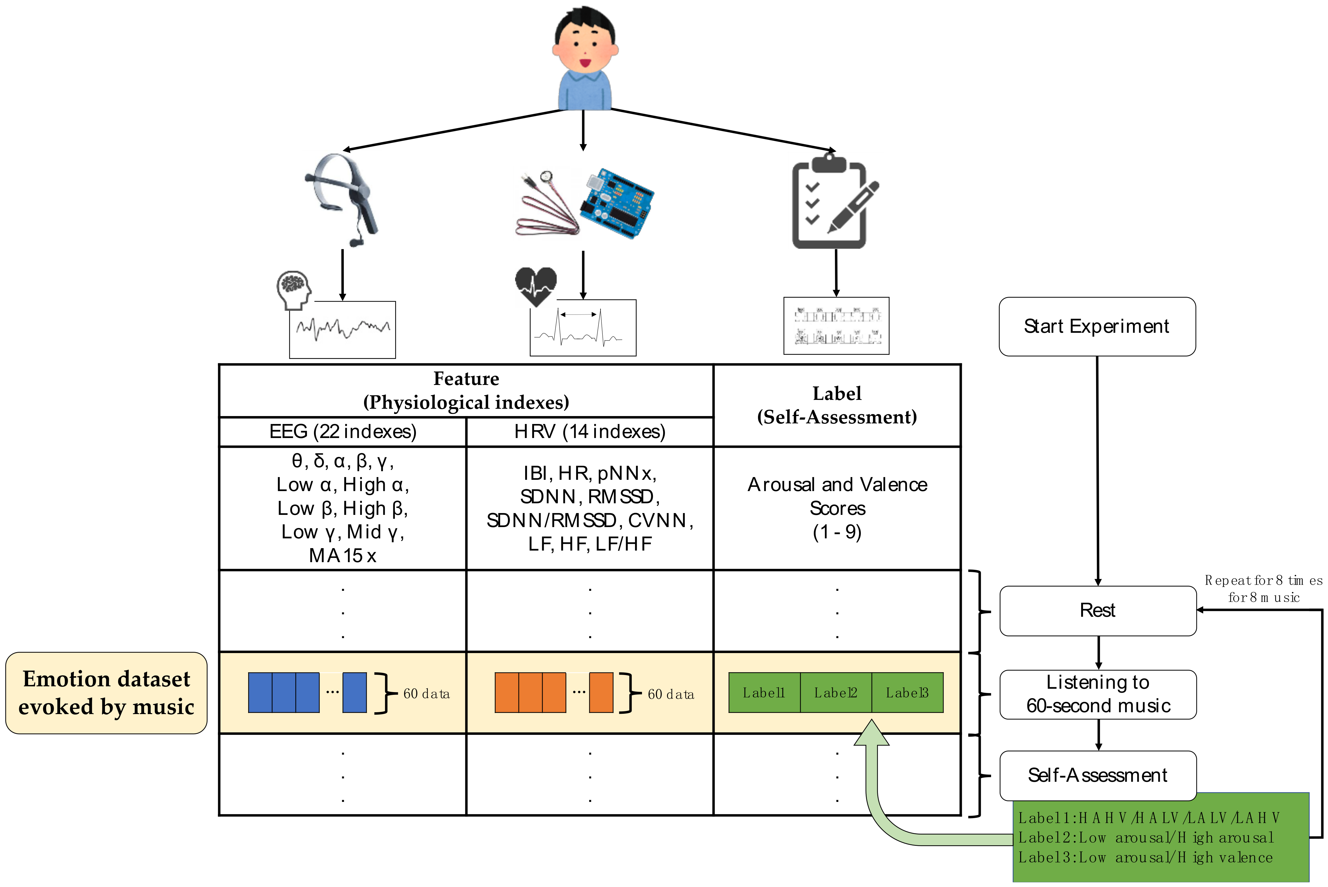 Sensors Free Full Text Constructing An Emotion Estimation Model Based On Eeg Hrv Indexes Using Feature Extraction And Feature Selection Algorithms Html