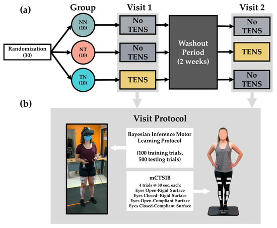 Transcutaneous electrical nerve stimulation (TENS) application method.