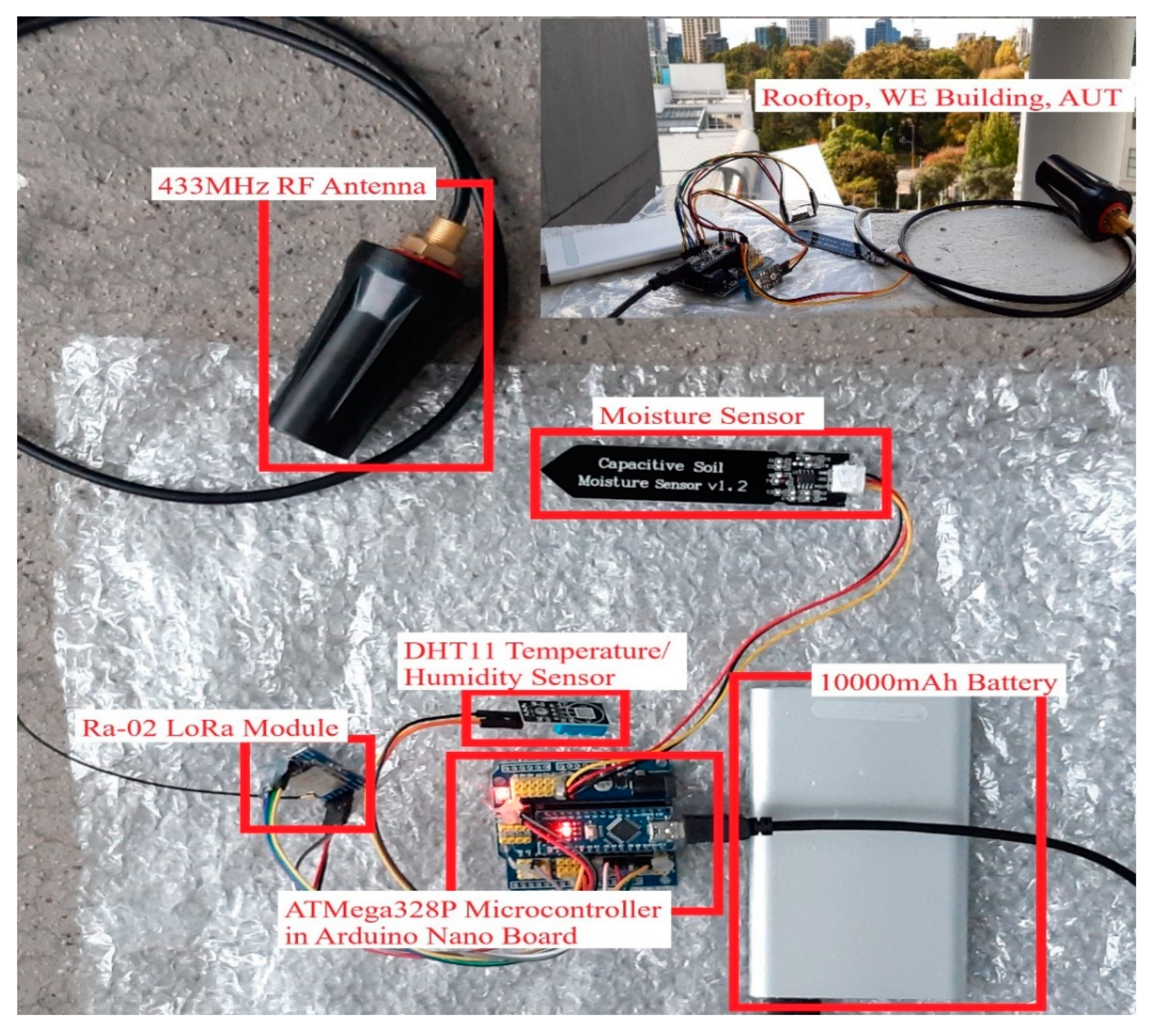 Wireless Soil Moisture Sensor Long Range IoT Transmitter