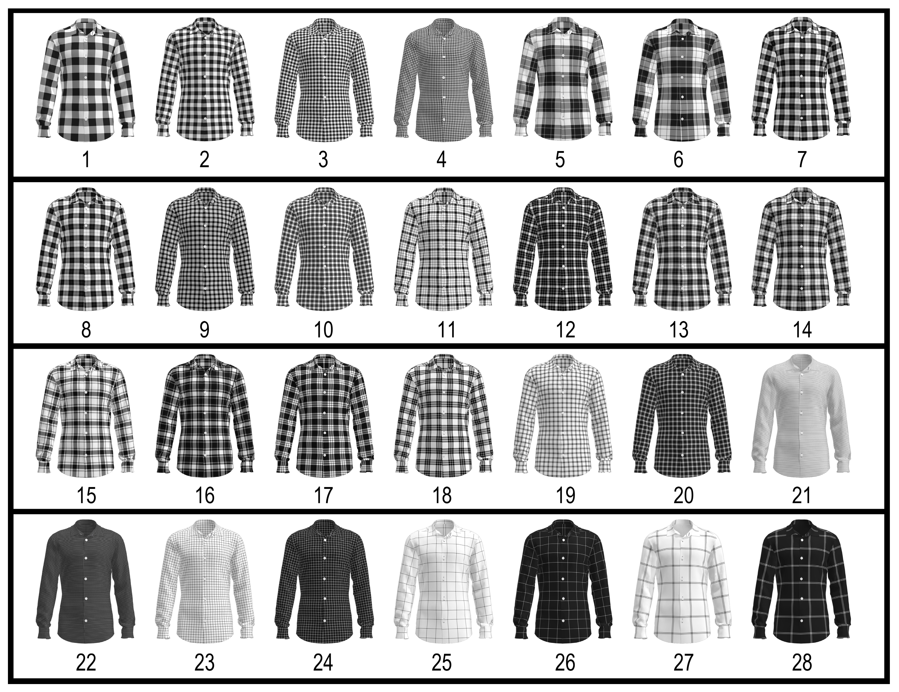 Sustainability | Free Full-Text | Pattern Preference Analysis of  Black-and-White Plaid Shirts