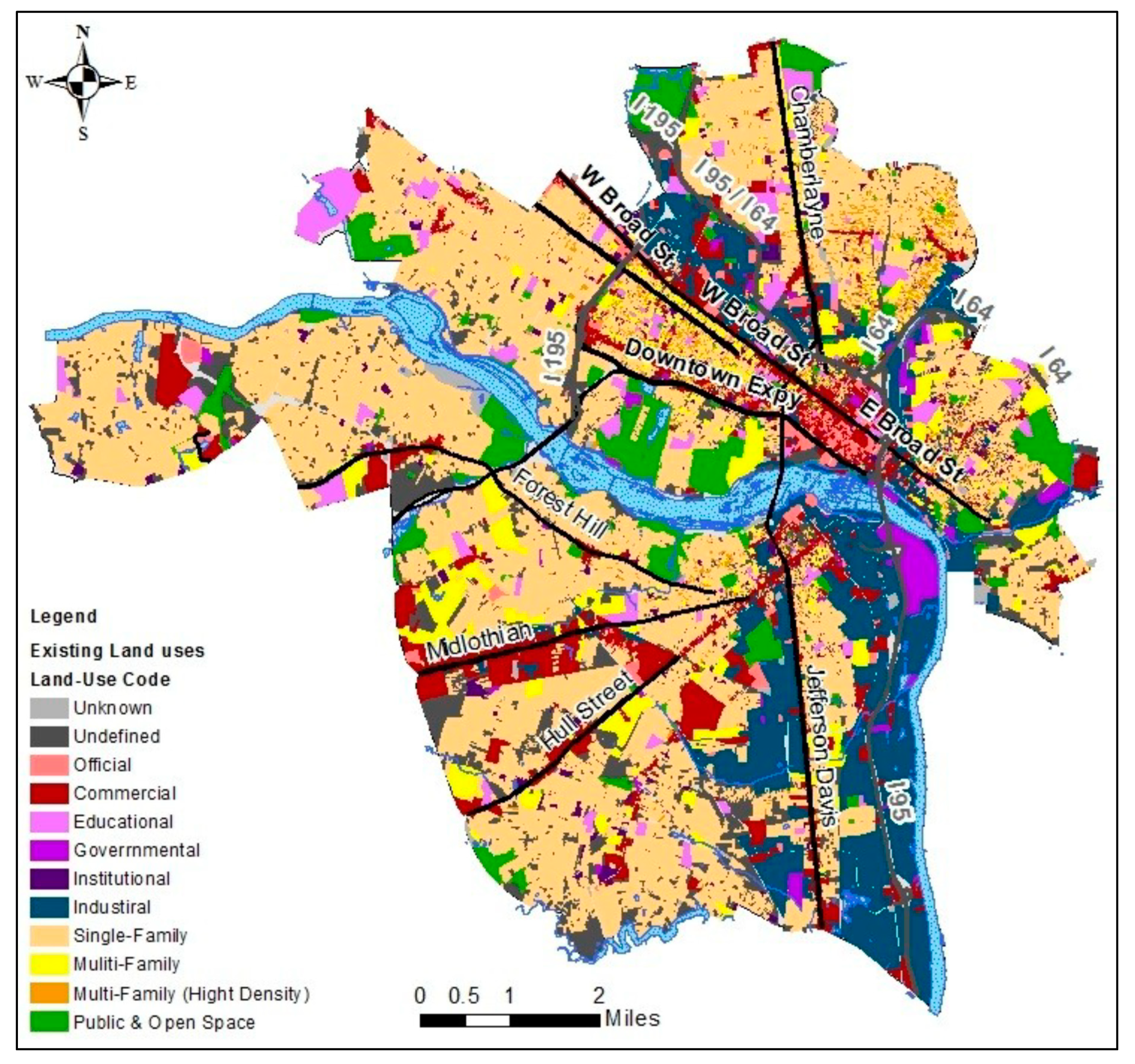 Richmond Ky Zoning Map Sustainability | Free Full-Text | Review Of The Transit Accessibility  Concept: A Case Study Of Richmond, Virginia | Html