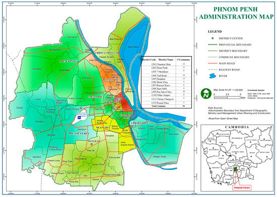 Phnom Penh District Map 2020 Sustainability | Free Full-Text | Assessment Of Public–Private Partnership  In Municipal Solid Waste Management In Phnom Penh, Cambodia