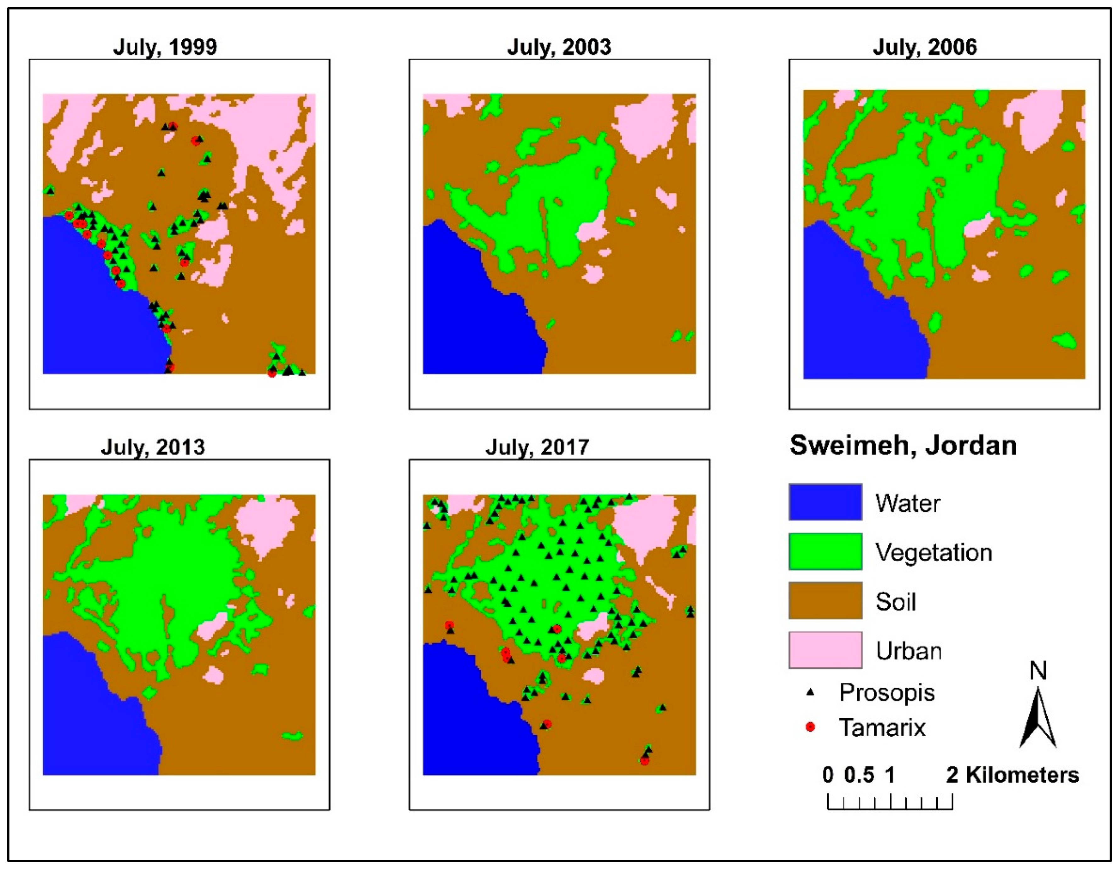 Sustainability | Free Full-Text | Evaluating the Effect of Prosopis  juliflora, an Alien Invasive Species, on Land Cover Change Using Remote  Sensing Approach | HTML