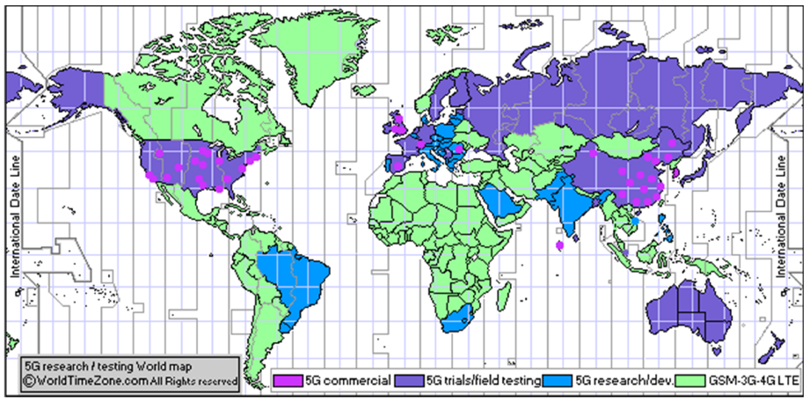 5g в мире карта