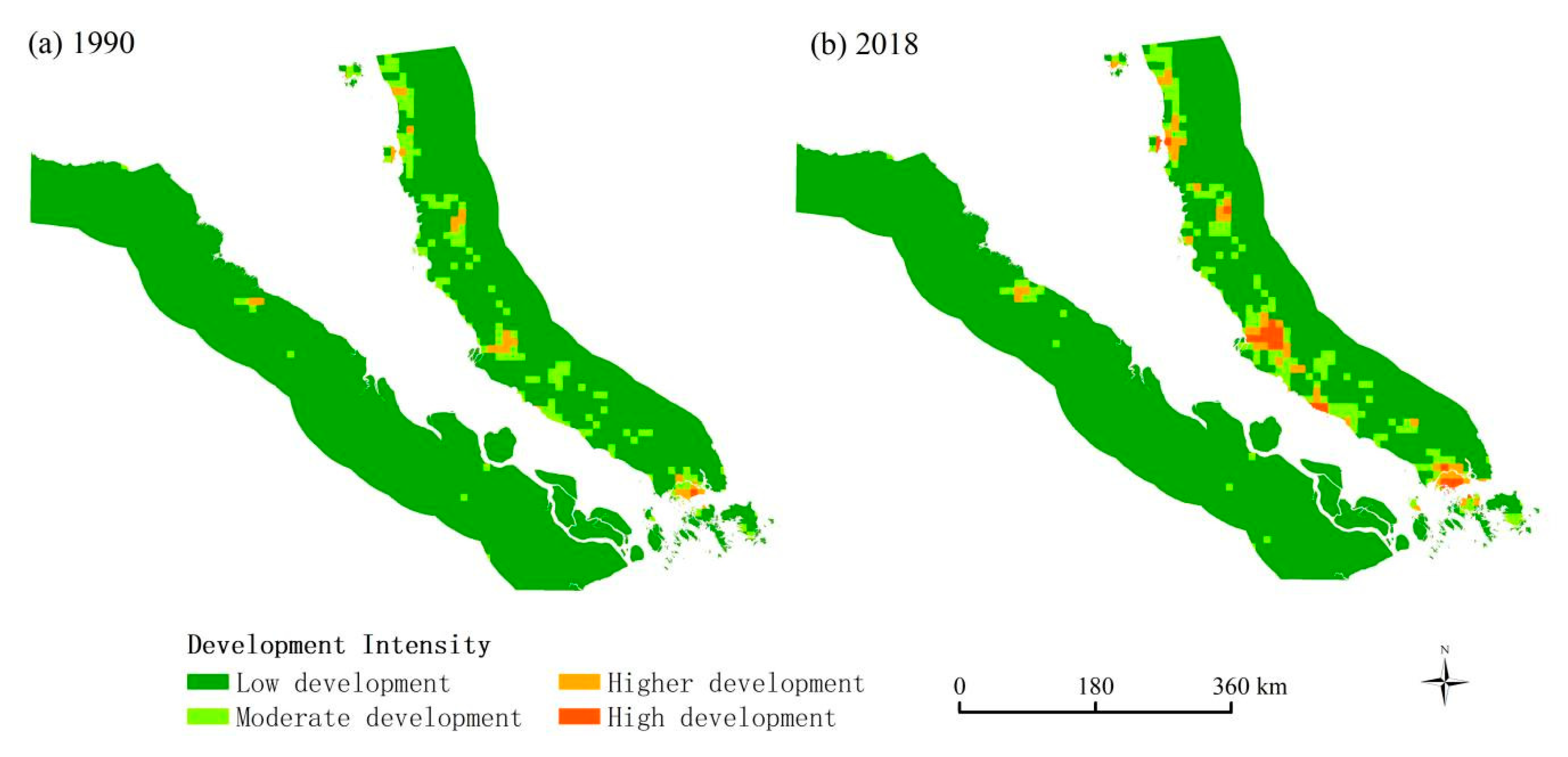 Sustainability Free Full Text Changes And Regional Differences In Urban Land Areas On Both Banks Of The Strait Of Malacca Based On Remote Sensing Html