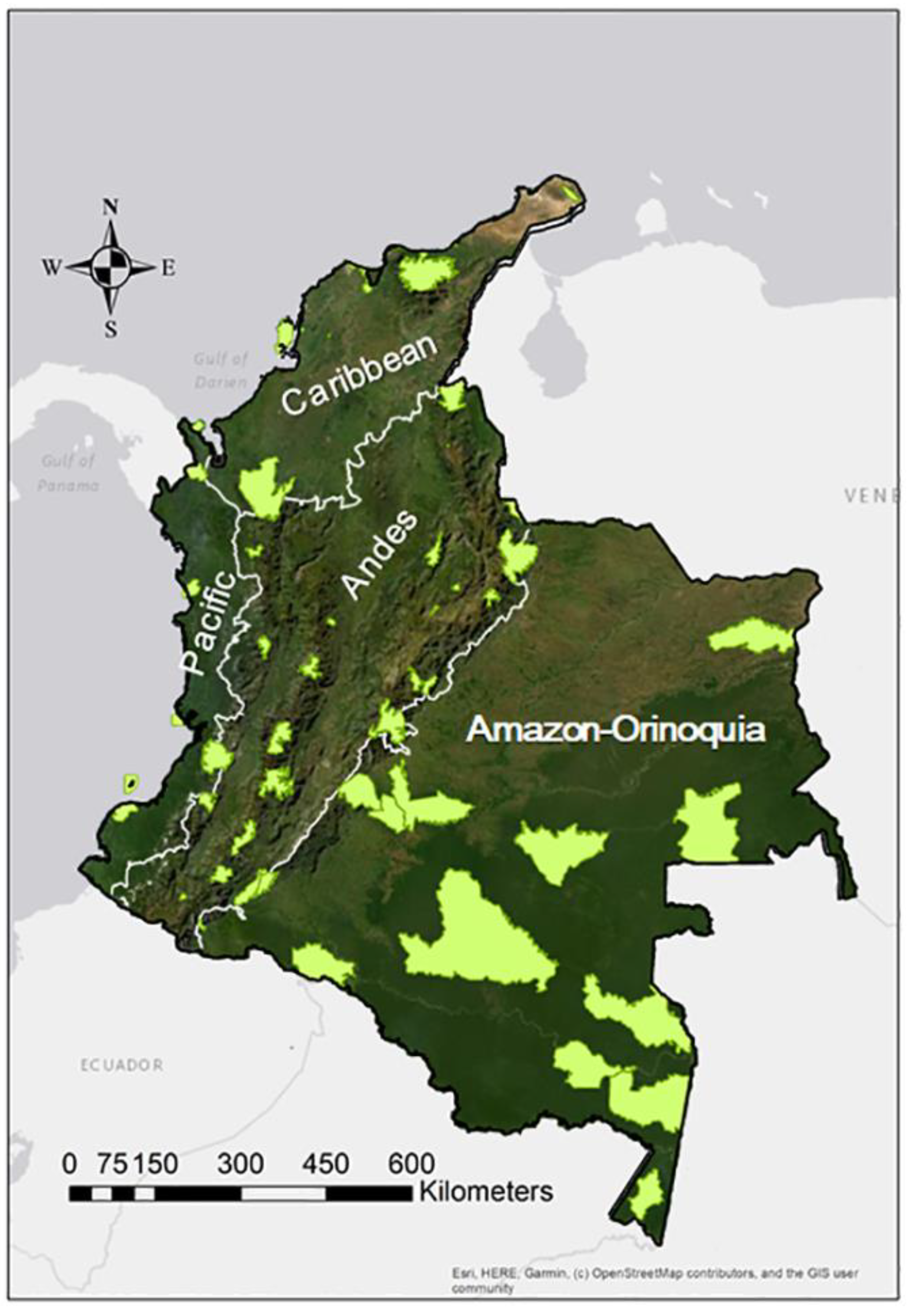 Sustainability | Free Full-Text | Effect of Protected Areas on Human  Populations in the Context of Colombian Armed Conflict, 2005–2018