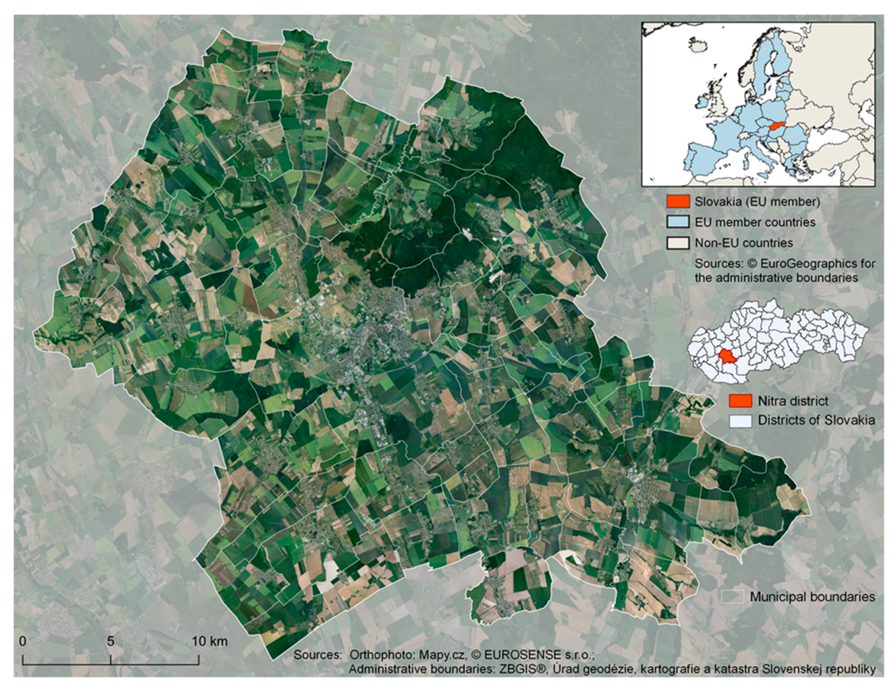 Sustainability | Free Full-Text | Changes in Landscape Structure in the  Municipalities of the Nitra District (Slovak Republic) Due to Expanding  Suburbanization