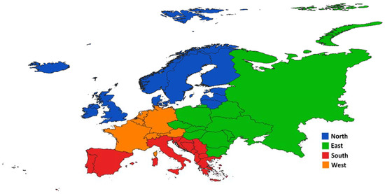 Europe Map North South East West Sustainability | Free Full-Text | Assessment And Valorization Of Non-Wood  Forest Products In Europe: A Quantitative Literature Review | Html