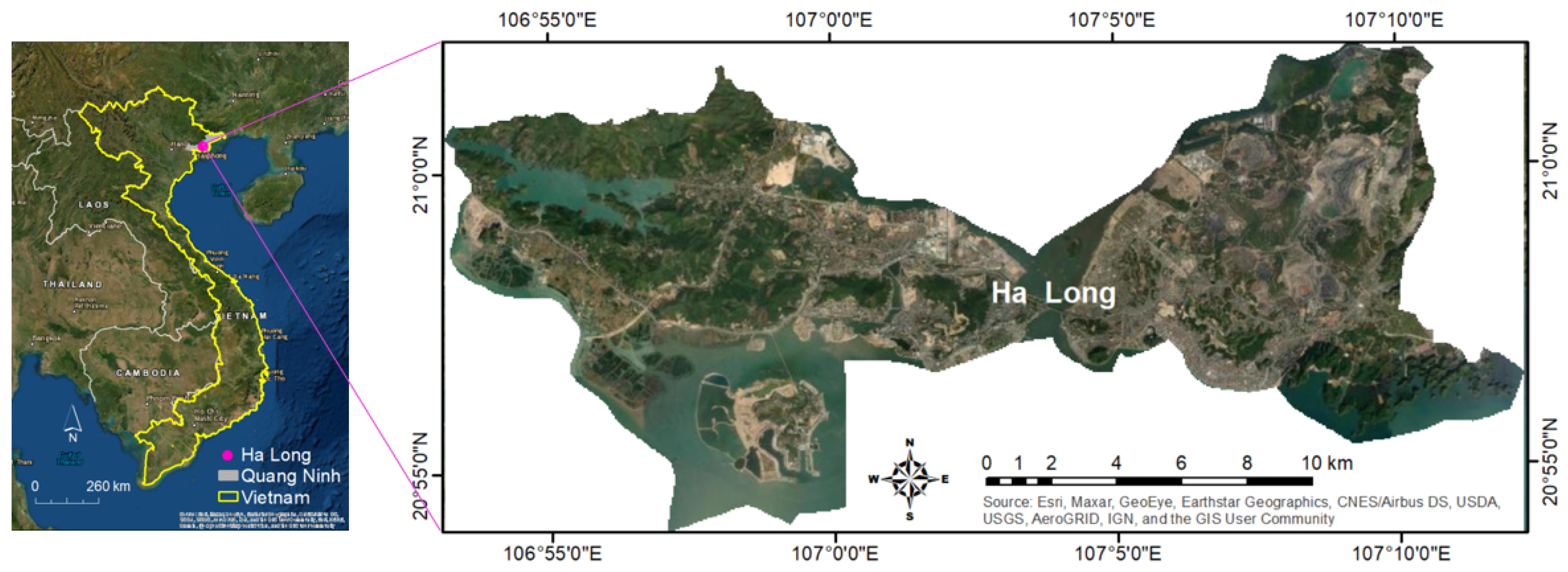 Sustainability | Free Full-Text | Estimation of Urban Land-Use Efficiency  for Sustainable Development by Integrating over 30-Year Landsat Imagery  with Population Data: A Case Study of Ha Long, Vietnam