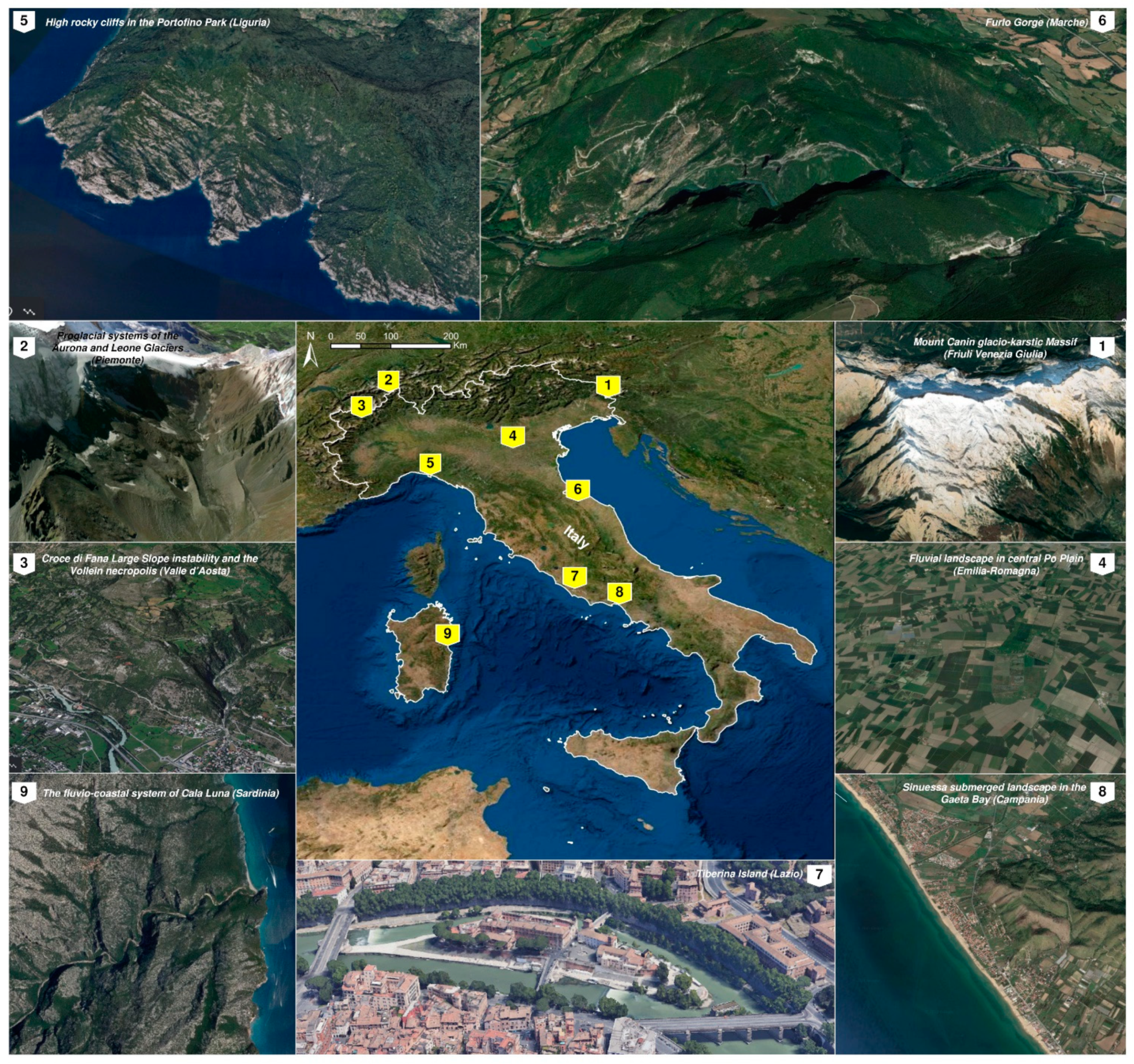 Sustainability | Free Full-Text | Advances in Geoheritage Mapping:  Application to Iconic Geomorphological Examples from the Italian Landscape