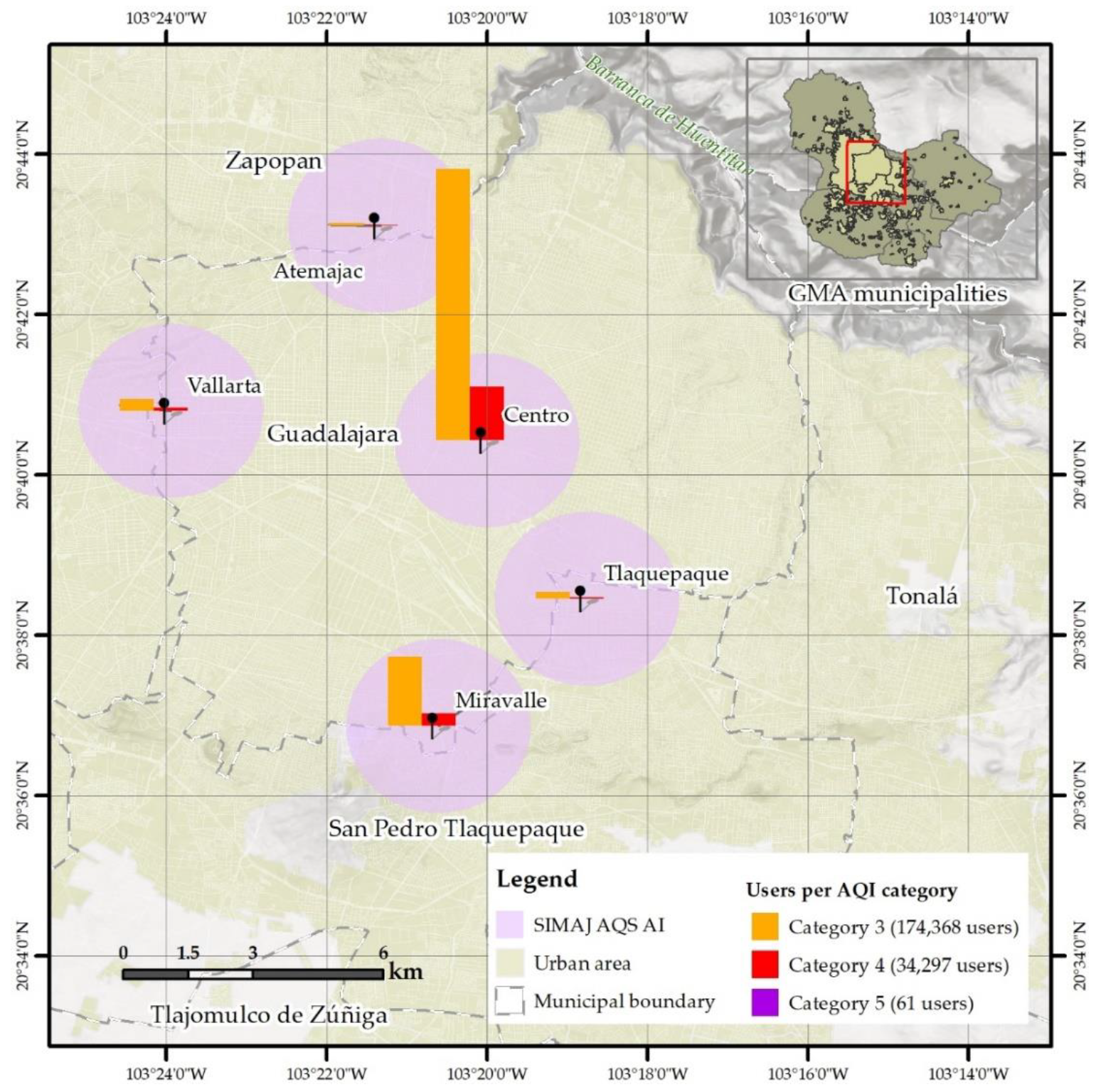 Sustainability Free Full Text Air Quality And Active Transportation Modes A Spatiotemporal Concurrence Analysis In Guadalajara Mexico Html