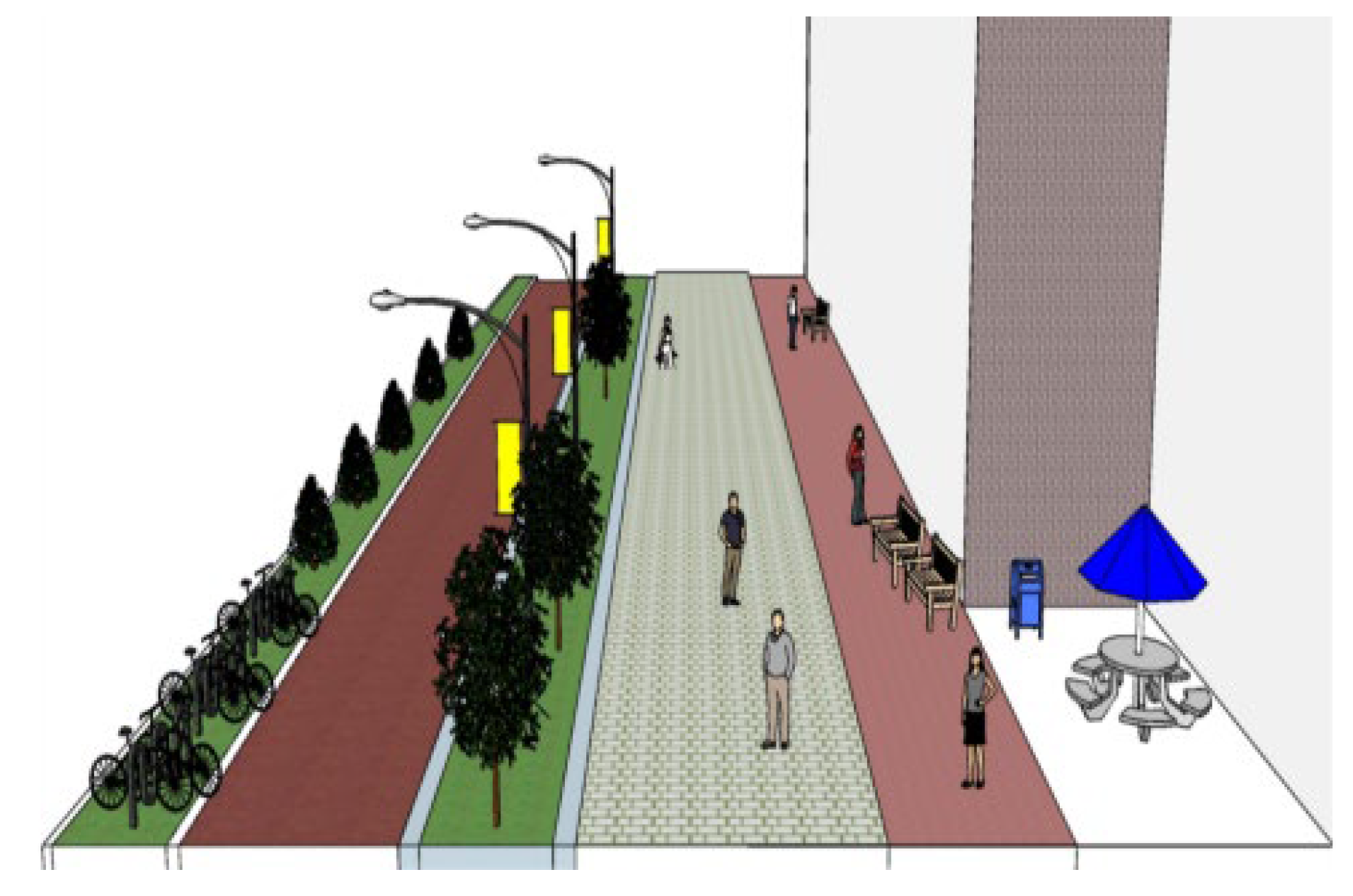 urban pedestrian walkway design
