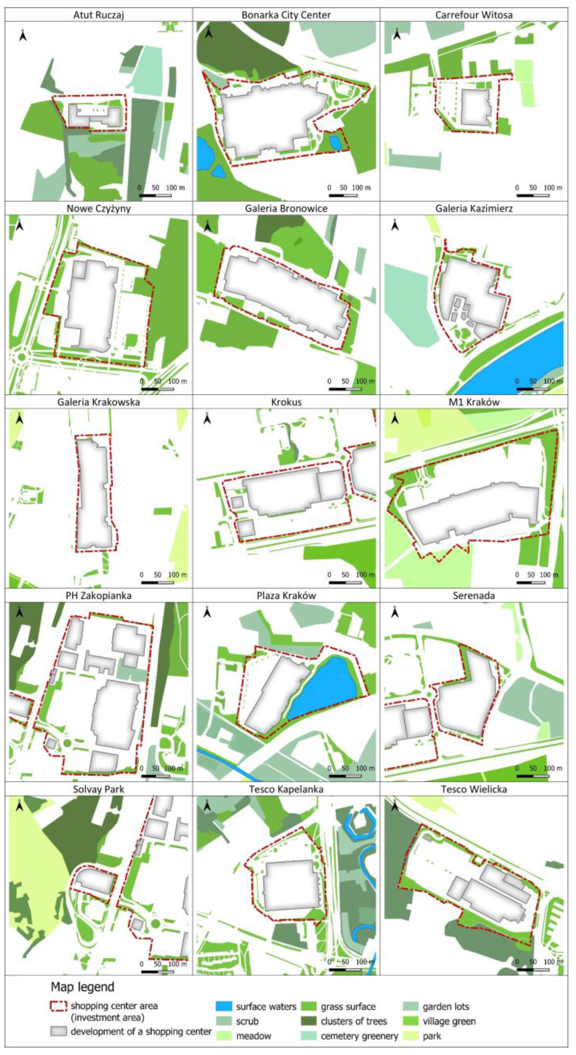 Sustainability | Free Full-Text | Spatial Distribution and Land Development  Parameters of Shopping Centers Based on GIS Analysis: A Case Study on  Krak&oacute;w, Poland
