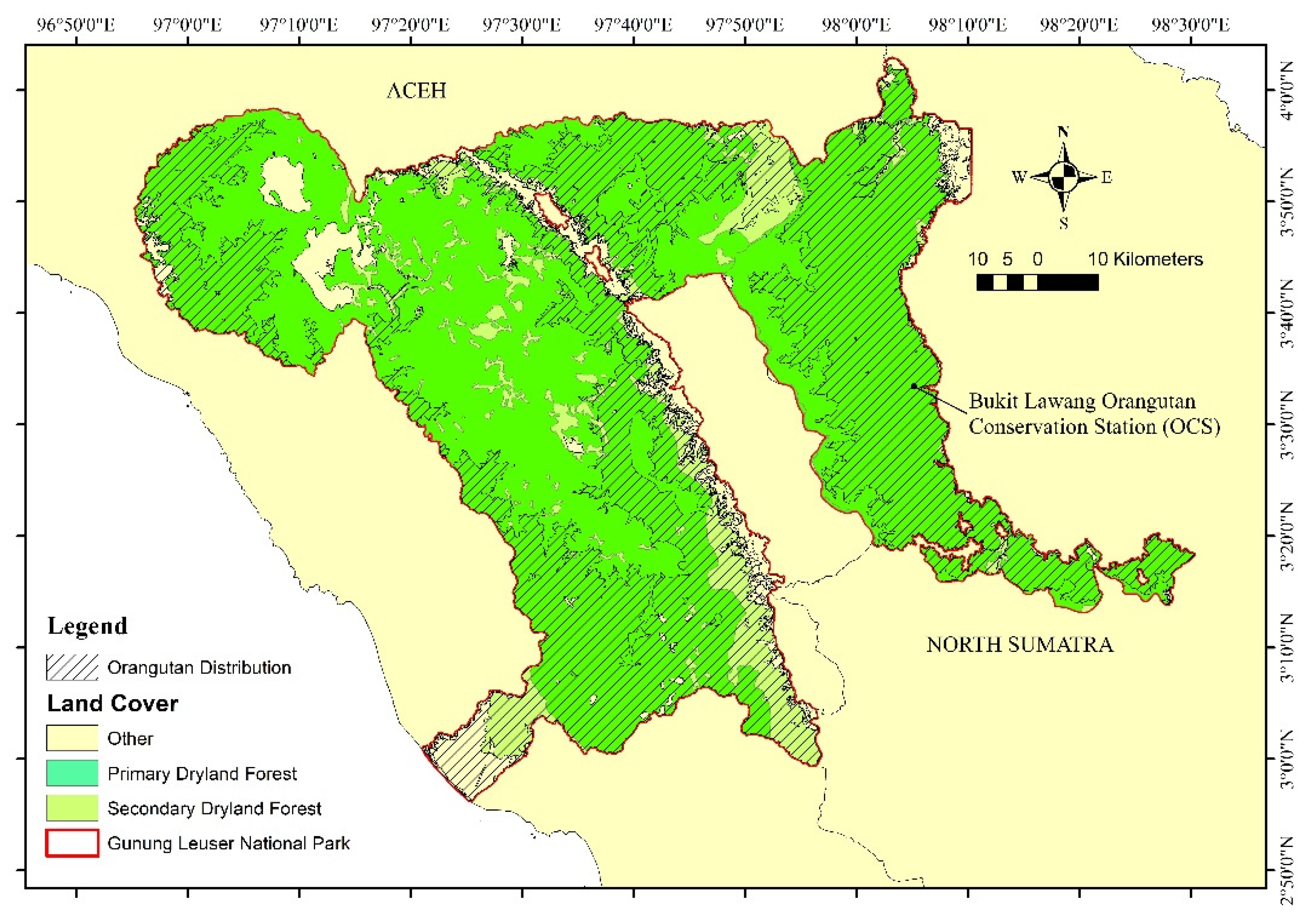 sumatran orangutan map