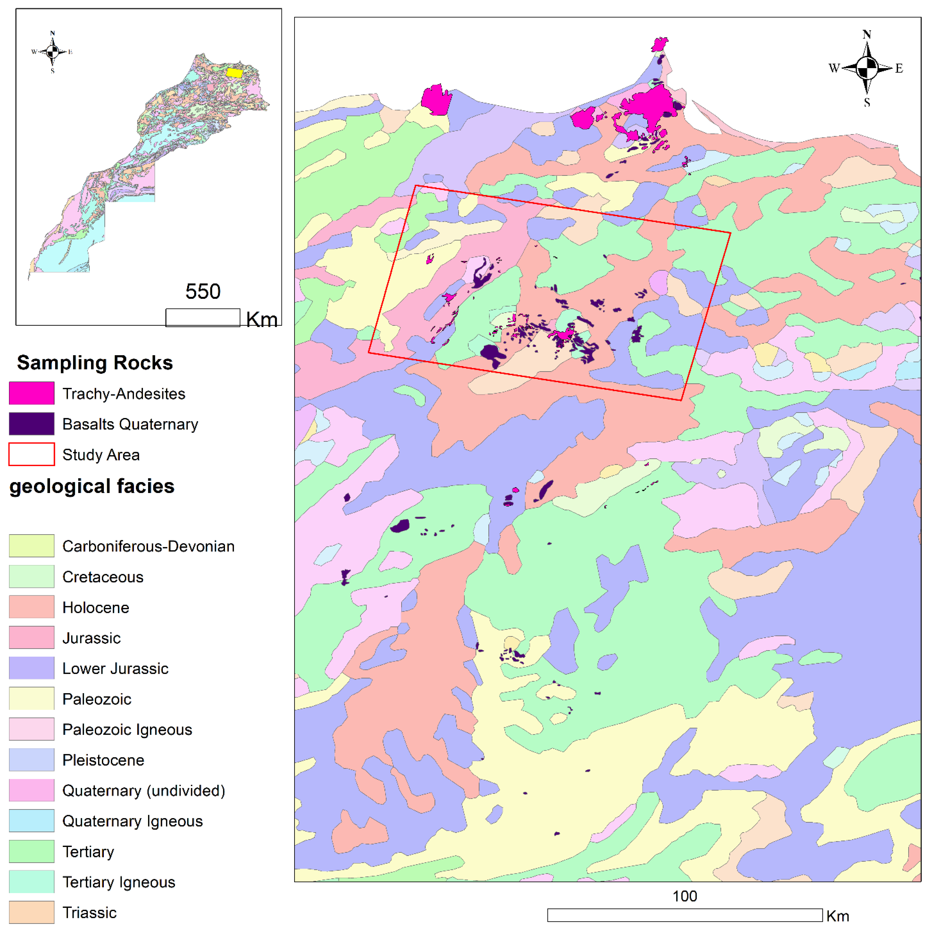 Sustainability | Free Full-Text | Remote Sensing Data for Geological  Mapping in the Saka Region in Northeast Morocco: An Integrated Approach