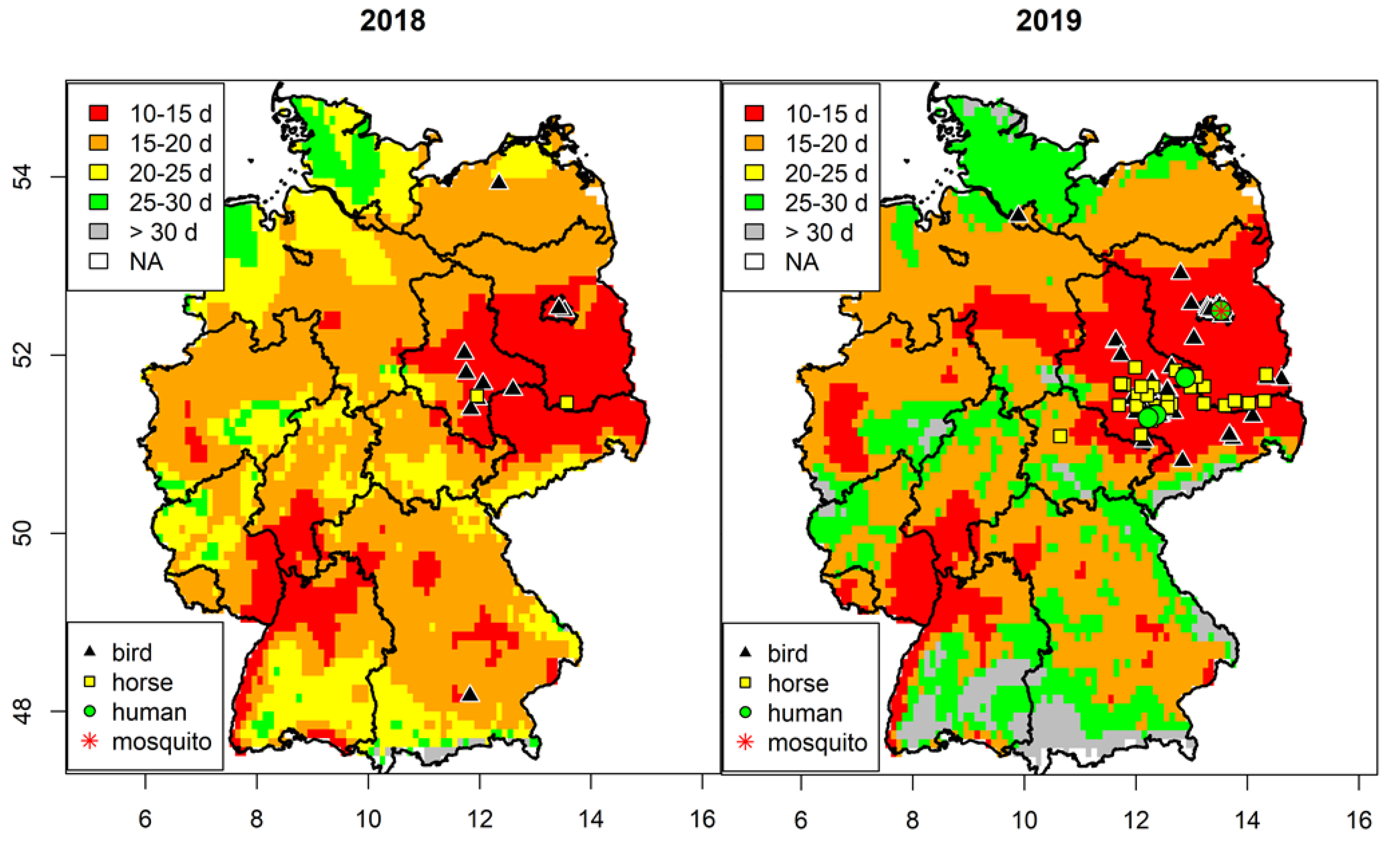 Viruses | Free Full-Text | West Nile Virus Epidemic in Germany Triggered by  Epizootic Emergence, 2019