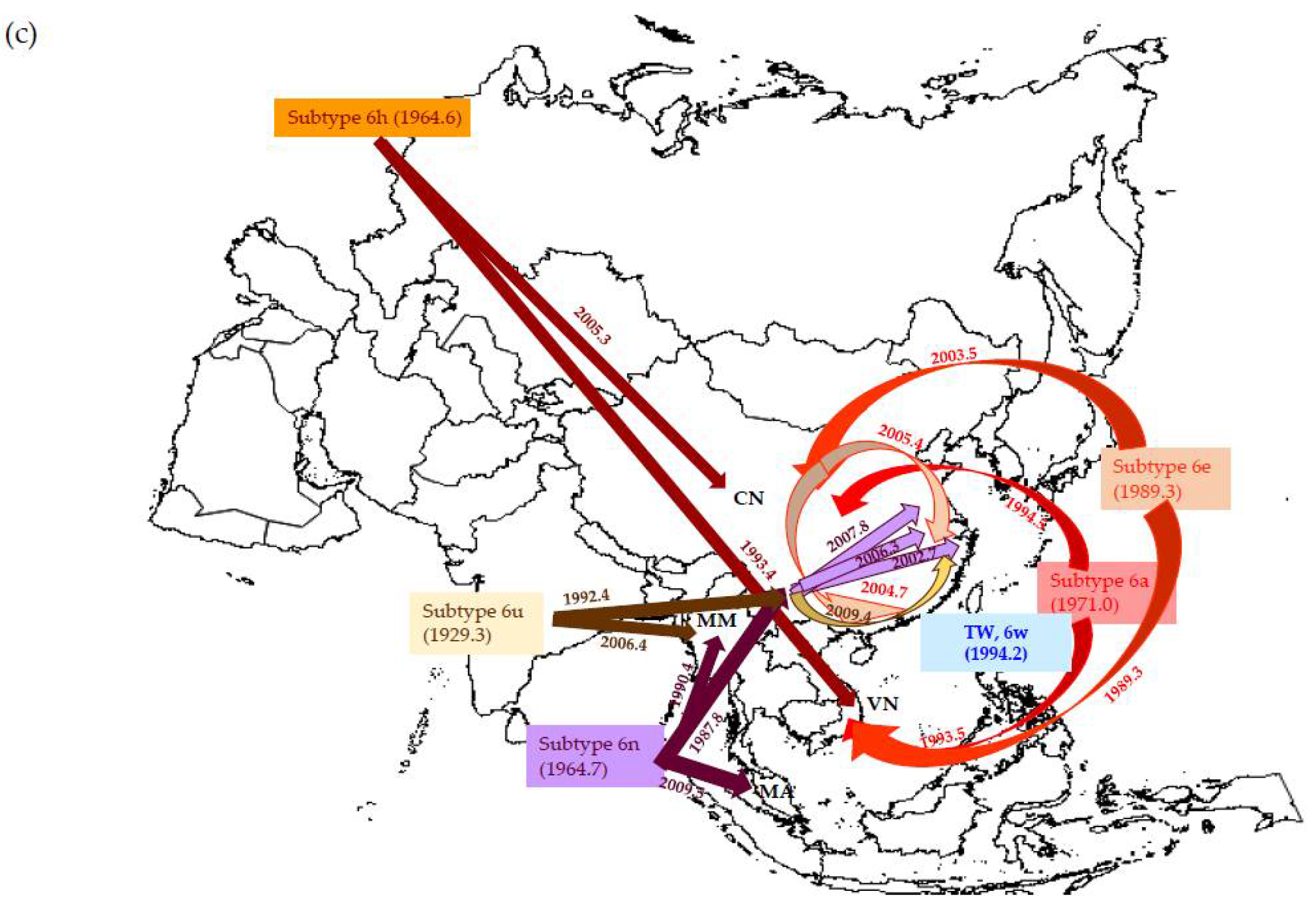 Viruses | Free Full-Text | Geographic Transmission and Epidemic History ...