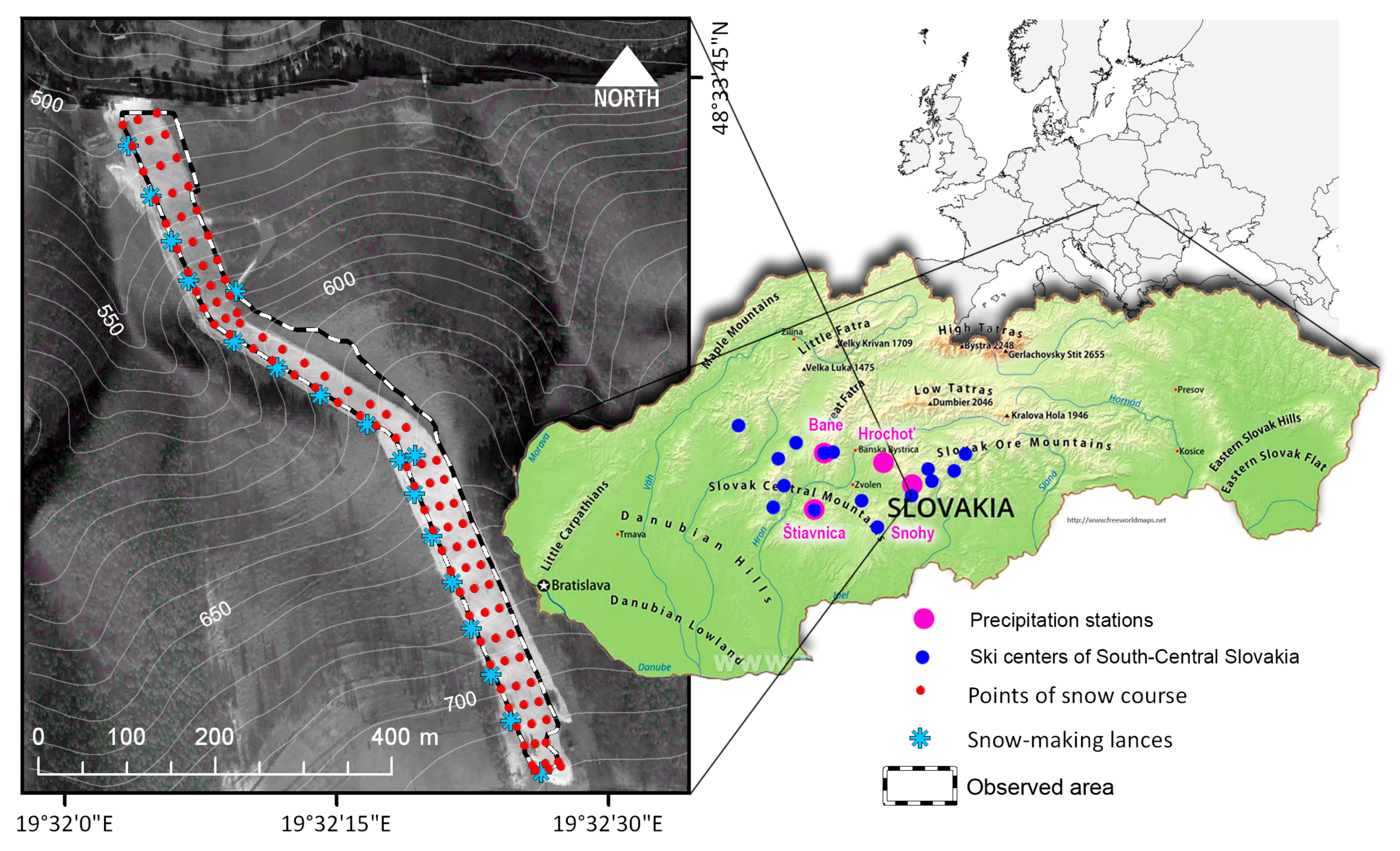 Water | Free Full-Text | The Suitability of Snow and Meteorological  Conditions of South-Central Slovakia for Ski Slope Operation at Low  Elevation—A Case Study of the Košútka Ski Centre