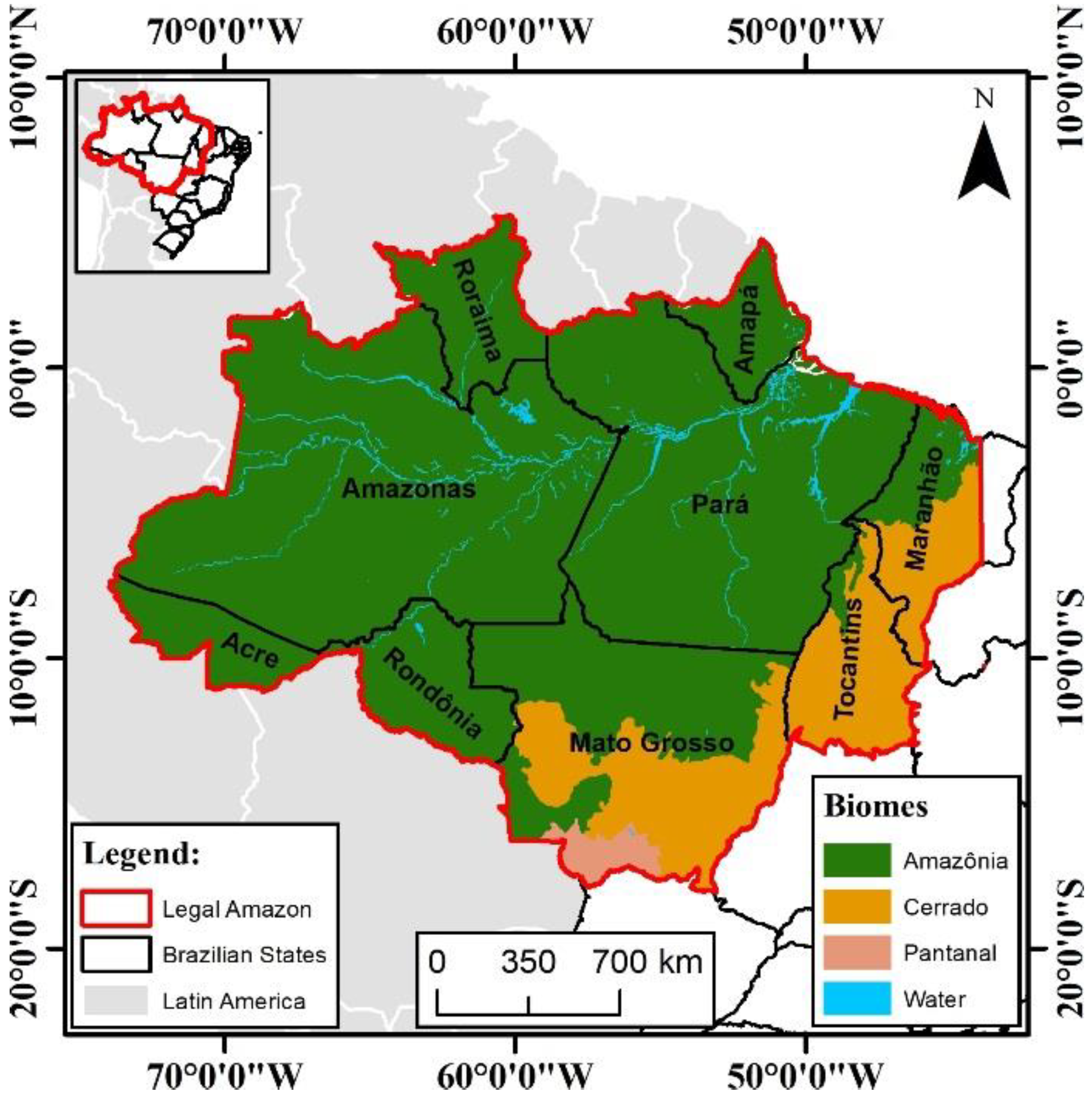 Water | Free Full-Text | Spatiotemporal Rainfall Trends in the Brazilian  Legal Amazon between the Years 1998 and 2015