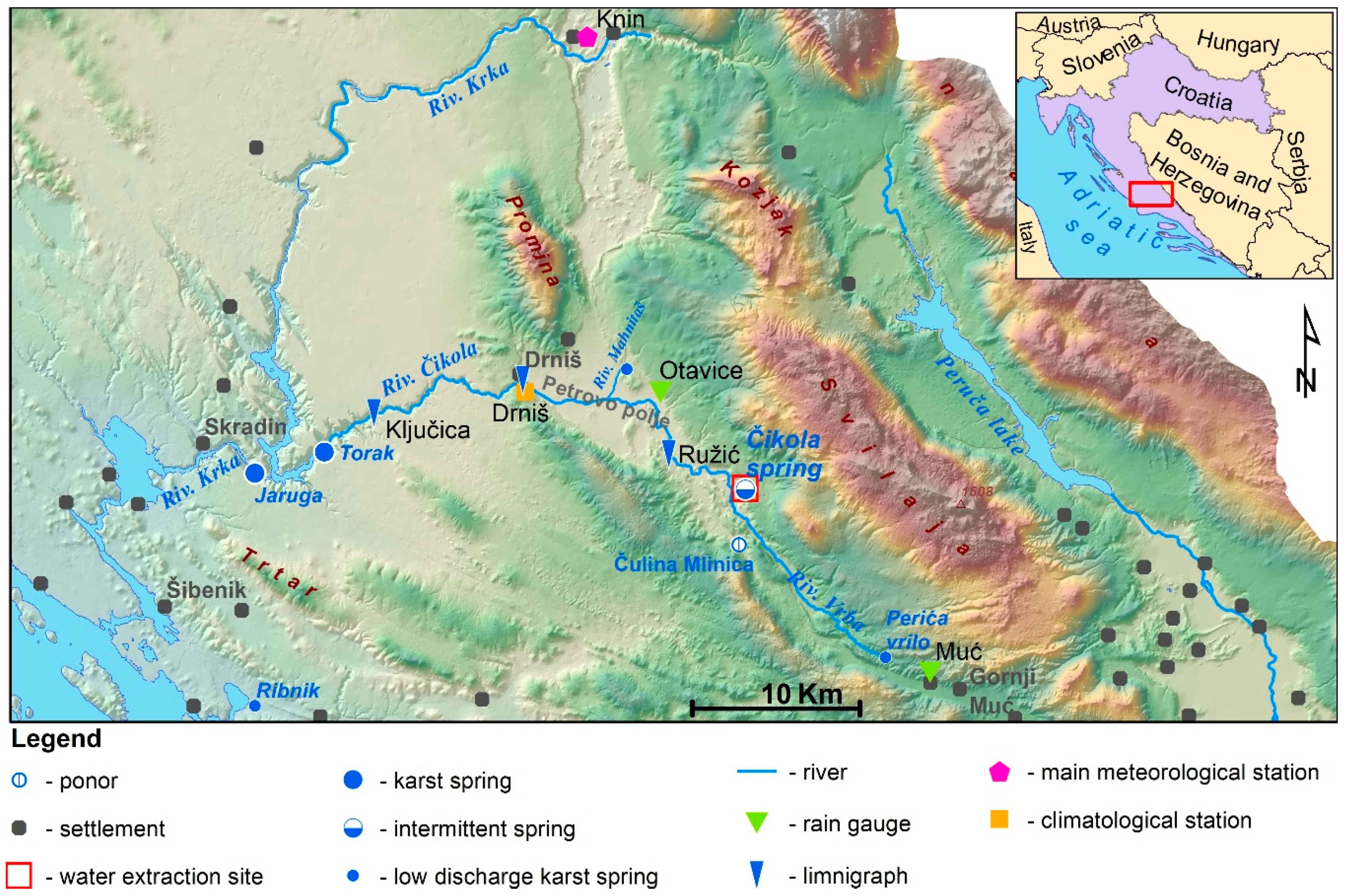 Water | Free Full-Text | An Intermittent Karst River: The Case of the  Čikola River (Dinaric Karst, Croatia)