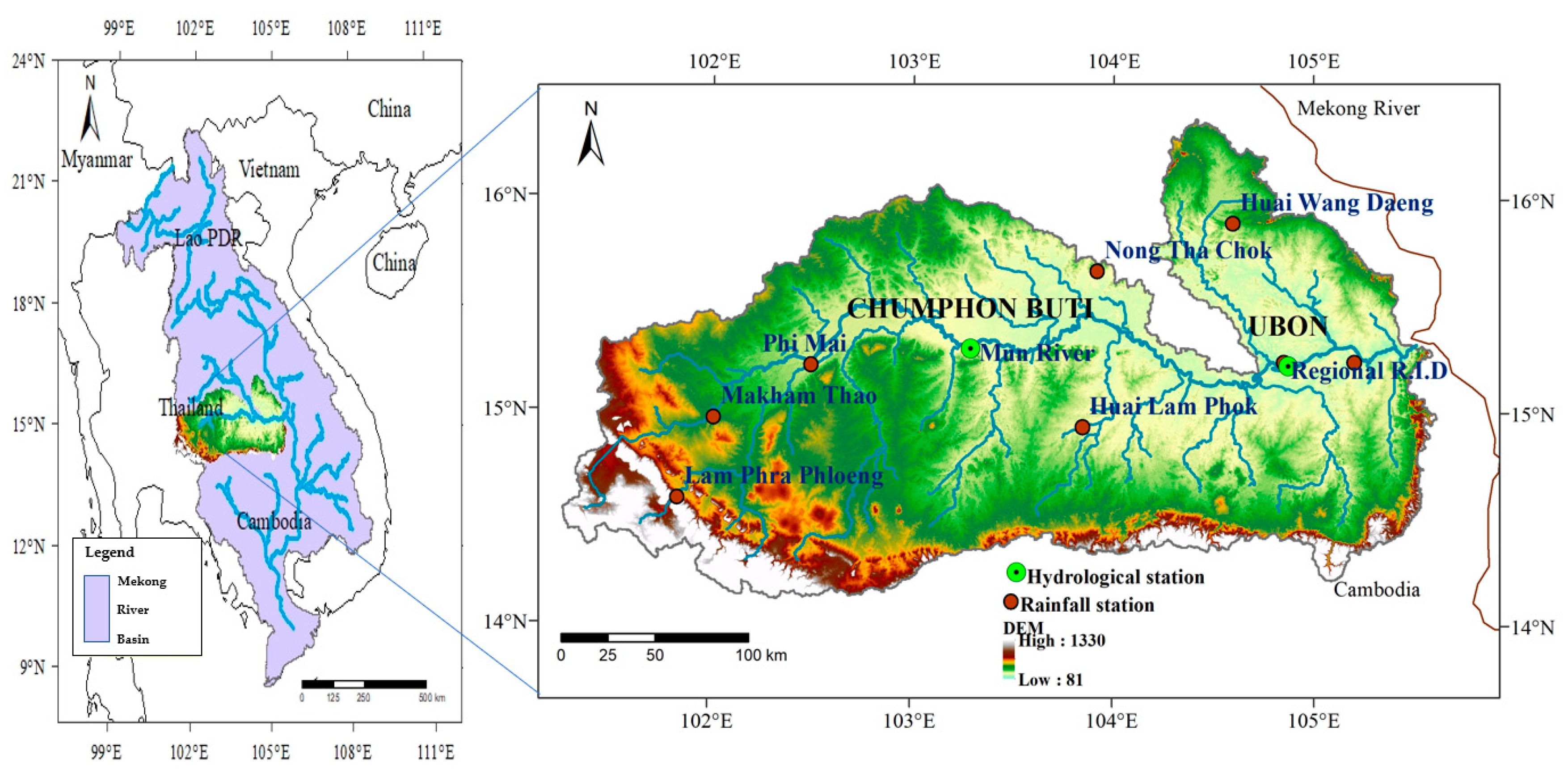 Mun Kinesiology Degree Map Water | Free Full-Text | Trends Of Runoff Variation And Effects Of Main  Causal Factors In Mun River, Thailand During 1980–2018 | Html