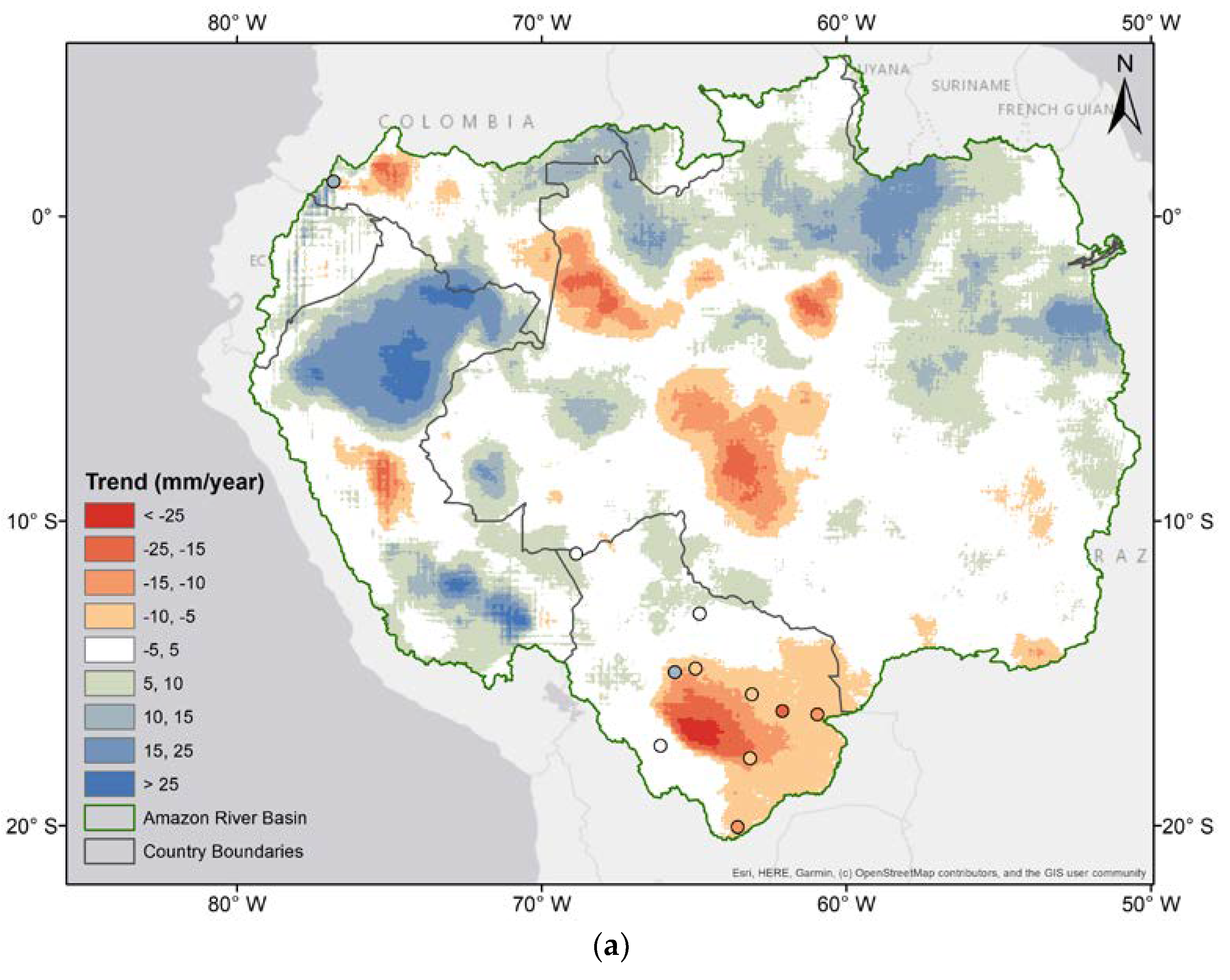 Water | Free Full-Text | Variability of Trends in Precipitation across the  Amazon River Basin Determined from the CHIRPS Precipitation Product and  from Station Records | HTML