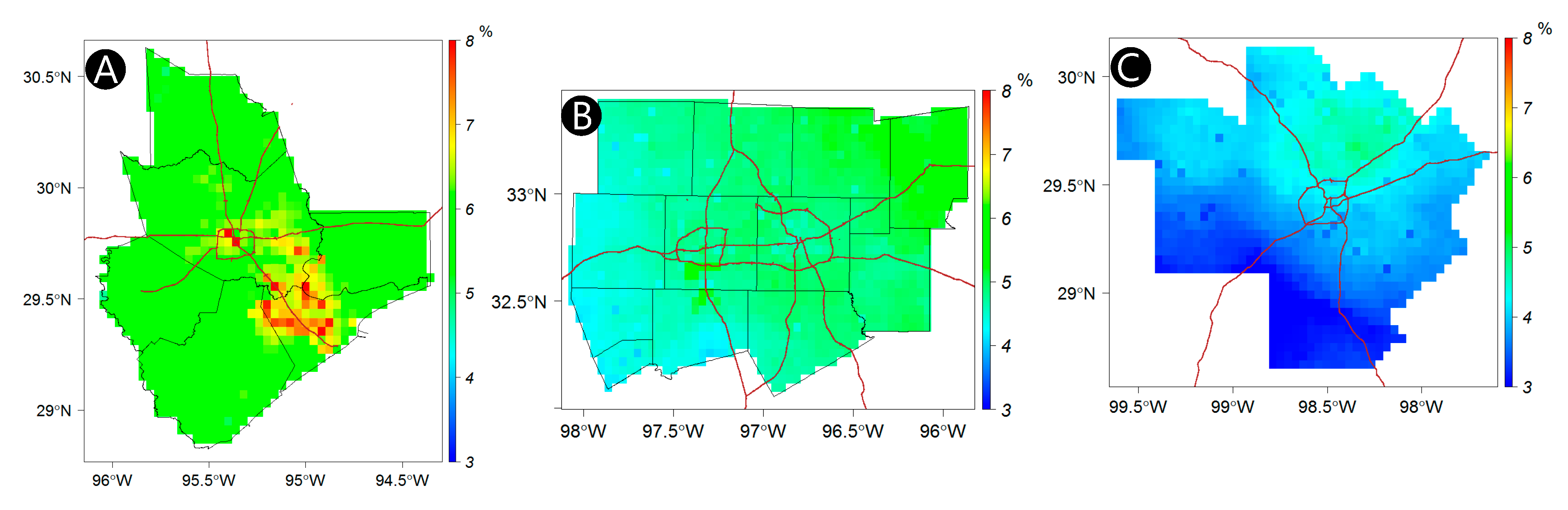 Water Free Full Text Spatio Temporal Analysis Of Precipitation Frequency In Texas Using High Resolution Radar Products Html