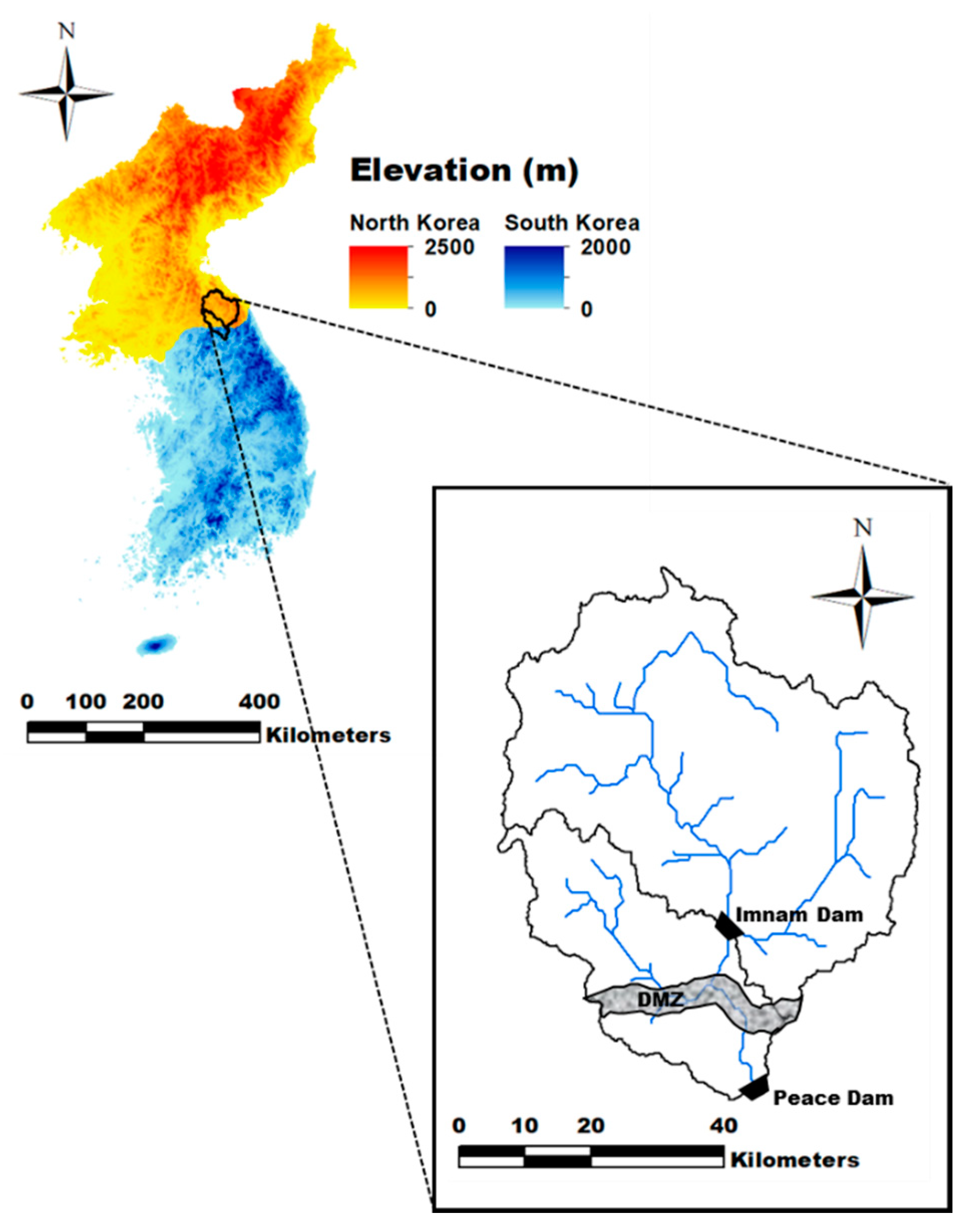 Water | Free Full-Text | Evaluation of the Storage Effect Considering  Possible Redevelopment Options of the Peace Dam in South Korea | HTML