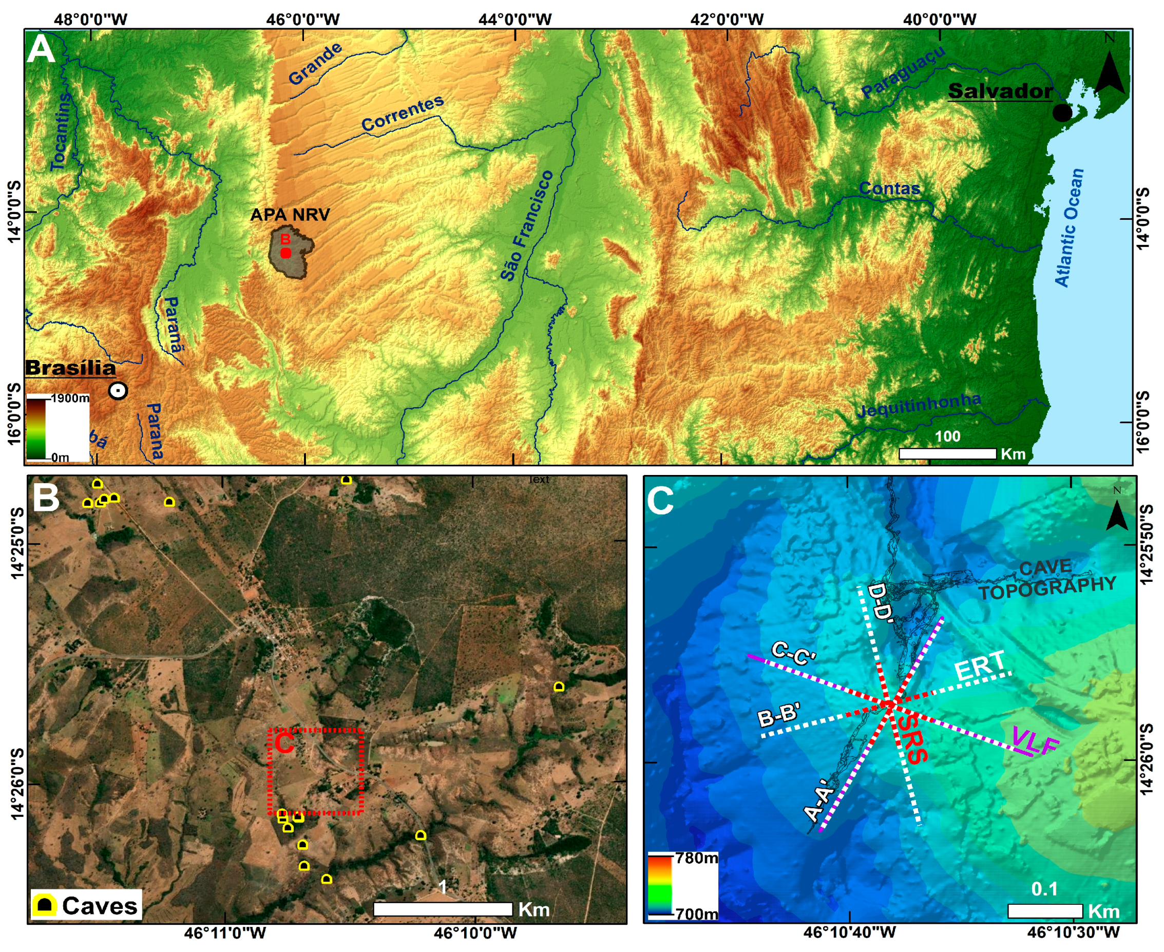 Water | Free Full-Text | Detection of Cover Collapse Doline and Other  Epikarst Features by Multiple Geophysical Techniques, Case Study of Tarimba  Cave, Brazil
