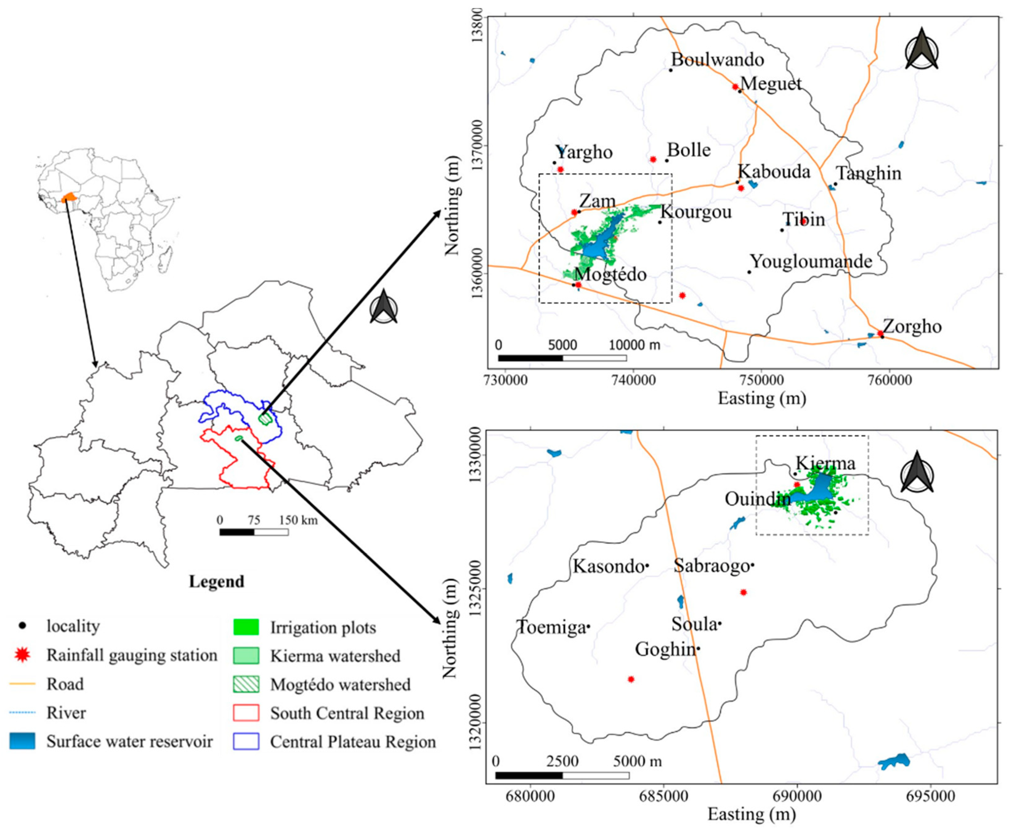 Water | Free Full-Text | Quantifying Focused Groundwater Recharge Induced  by Irrigation Surface Water Reservoirs in Crystalline Basement Areas for  Complementary Irrigation