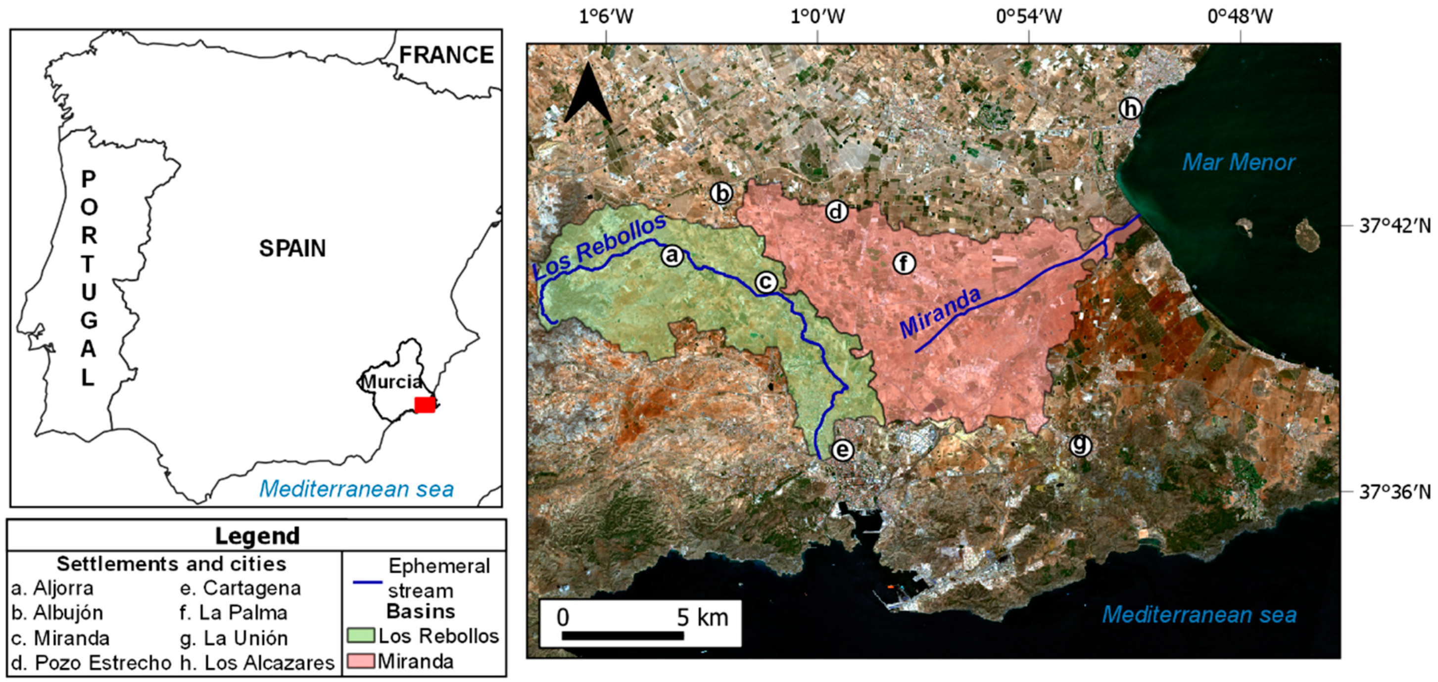 Water | Free Full-Text | Flood Mapping Proposal in Small Watersheds: A Case  Study of the Rebollos and Miranda Ephemeral Streams (Cartagena, Spain)