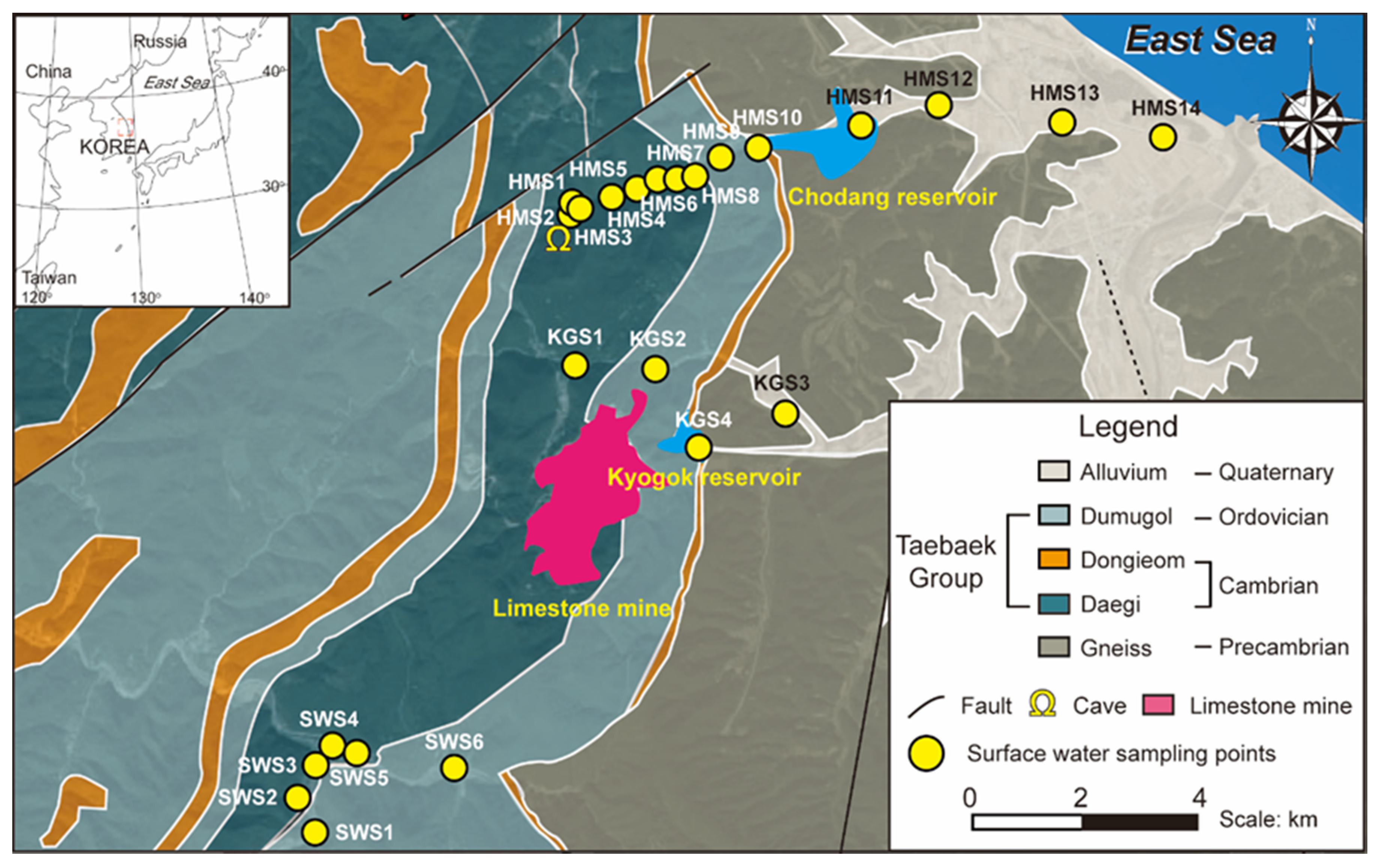 Water | Free Full-Text | Characteristics of Hydrochemistry and Stable  Isotopes in a Karst Region in Samcheok, Republic of Korea