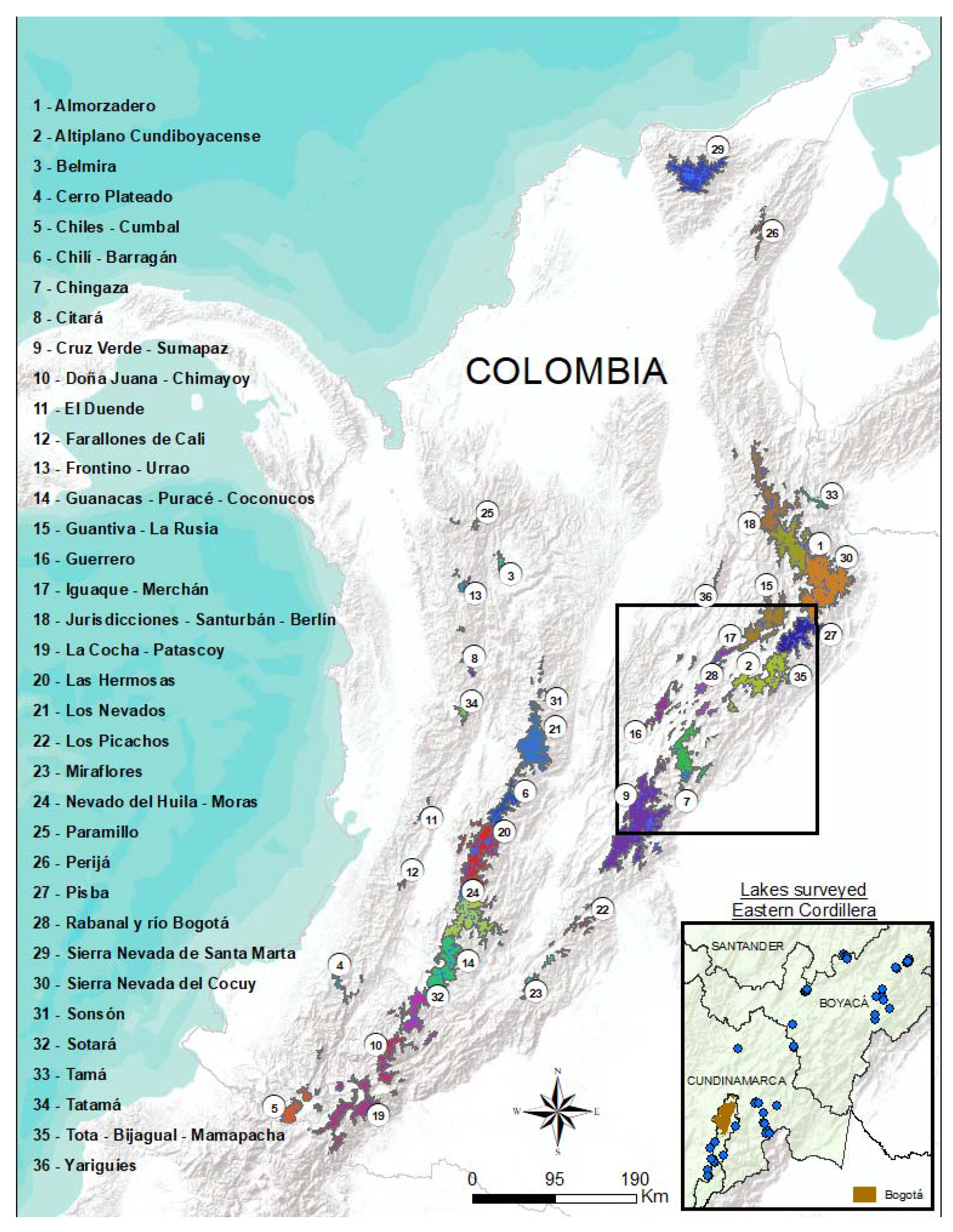 Water | Free Full-Text | Páramo Lakes of Colombia: An Overview of Their  Geographical Distribution and Physicochemical Characteristics