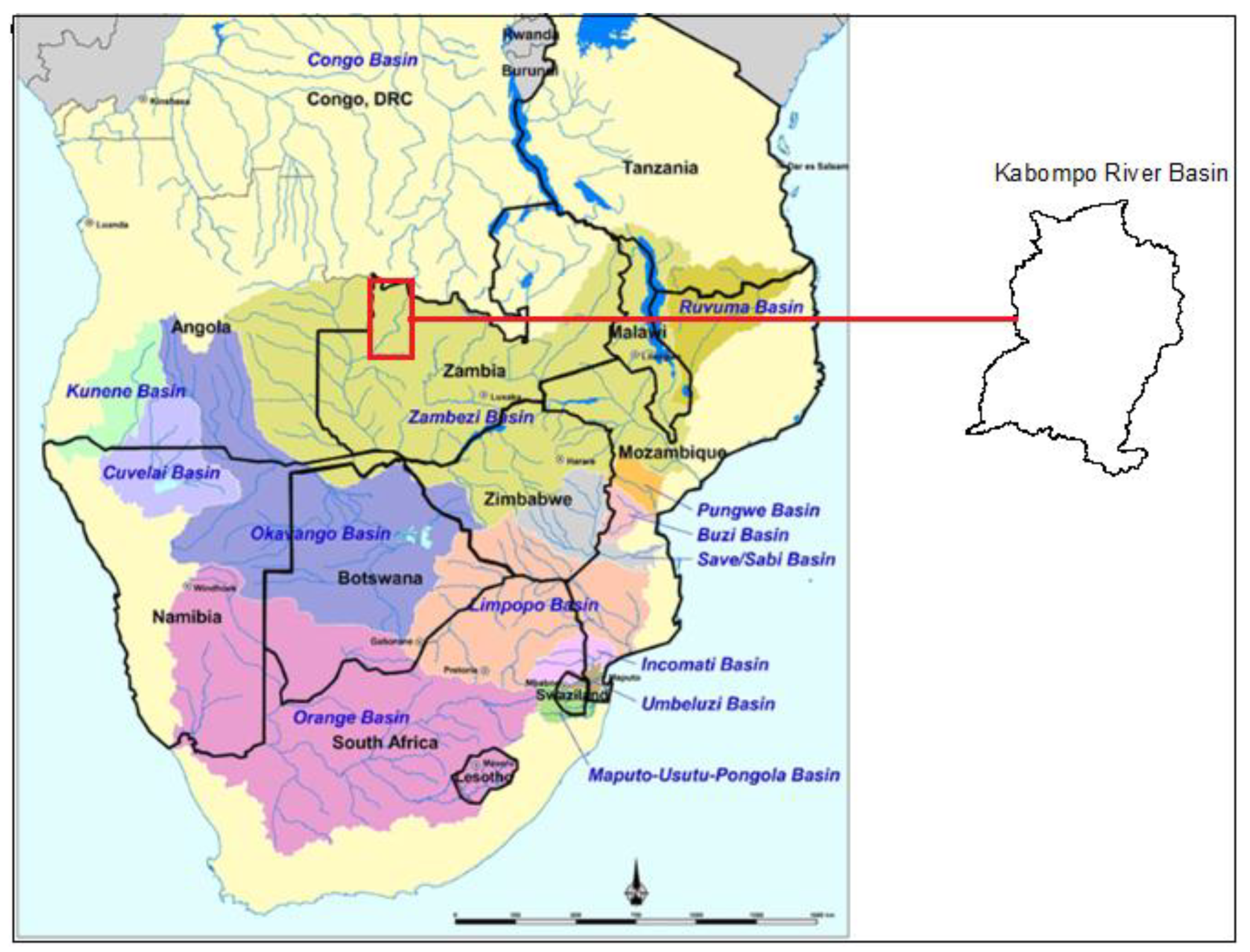 zambezi river africa map