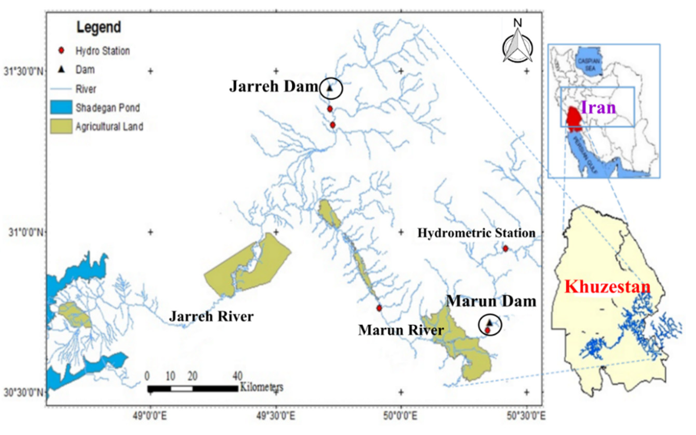 Water | Free Full-Text | Surface Water Resources Assessment and Planning  with the QUAL2KW Model: A Case Study of the Maroon and Jarahi Basin (Iran)