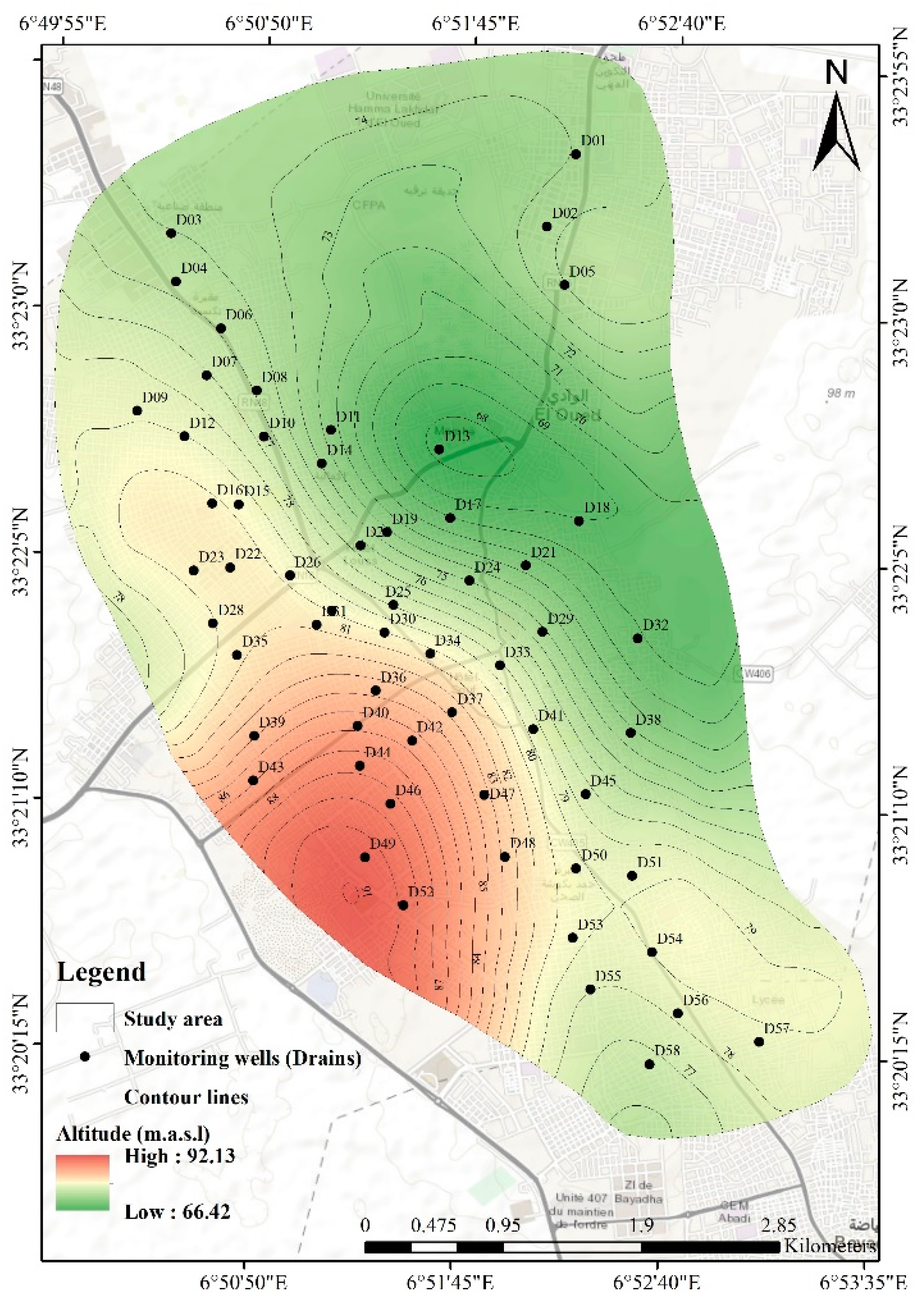 Water | Free Full-Text | Assessment of Spatial Distribution and Temporal  Variations of the Phreatic Groundwater Level Using Geostatistical  Modelling: The Case of Oued Souf Valley&mdash;Southern East of Algeria |  HTML