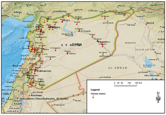 Water | Free Full-Text | Spatial and Temporal Variability of Rainfall  Trends in Response to Climate Change&mdash;A Case Study: Syria | HTML