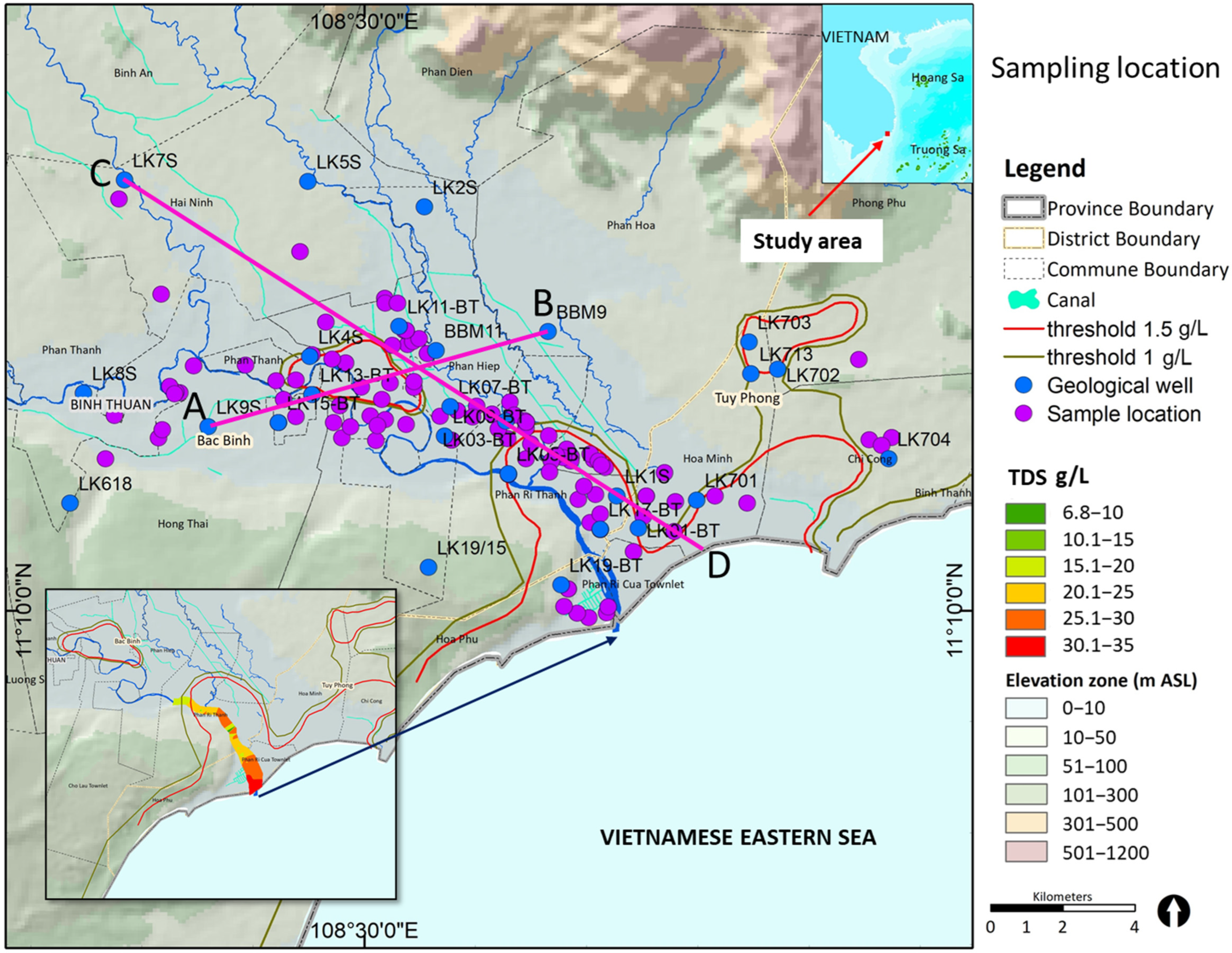 Water | Free Full-Text | Groundwater Salinization and Freshening Processes  in the Luy River Coastal Aquifer, Vietnam